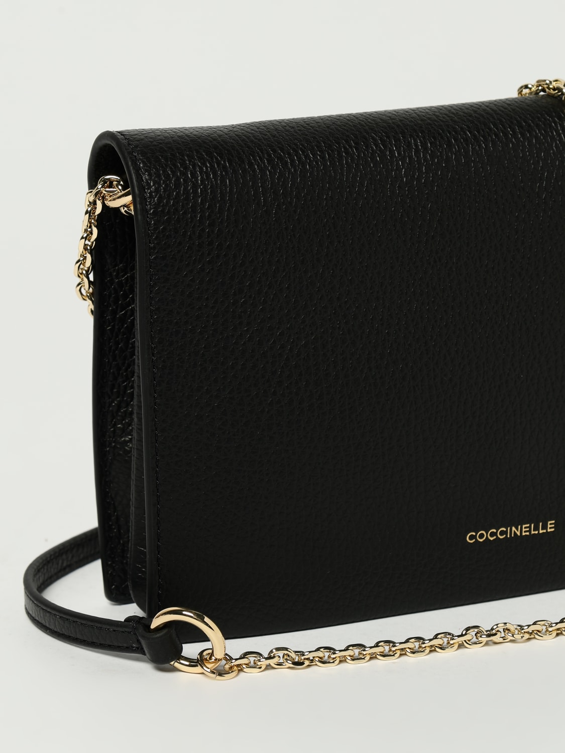 COCCINELLE BORSA MINI: Borsa Dandy Coccinelle in pelle a grana , Nero - Img 3