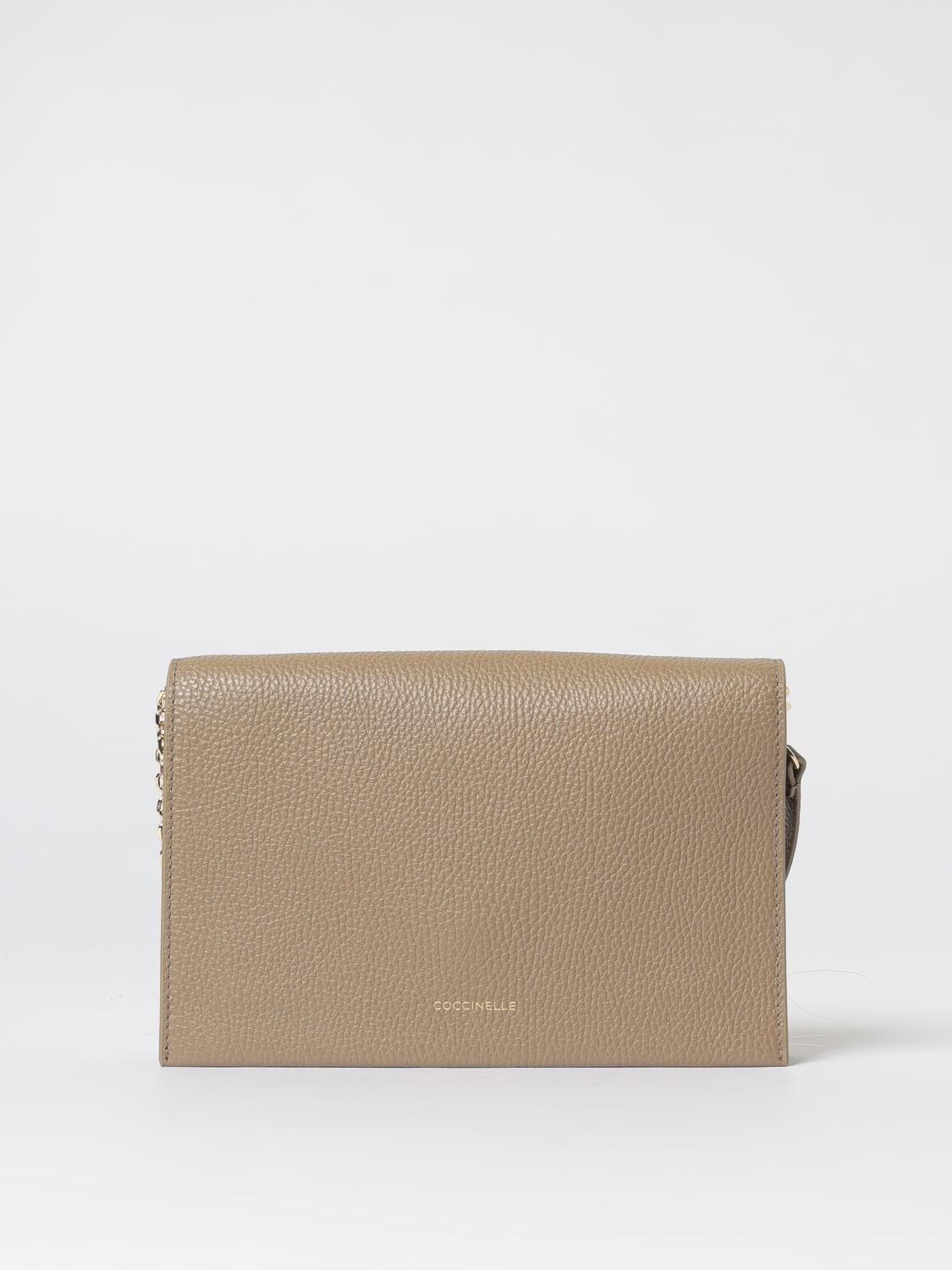 COCCINELLE BORSA MINI: Borsa Dandy Coccinelle in pelle a grana , Beige - Img 1