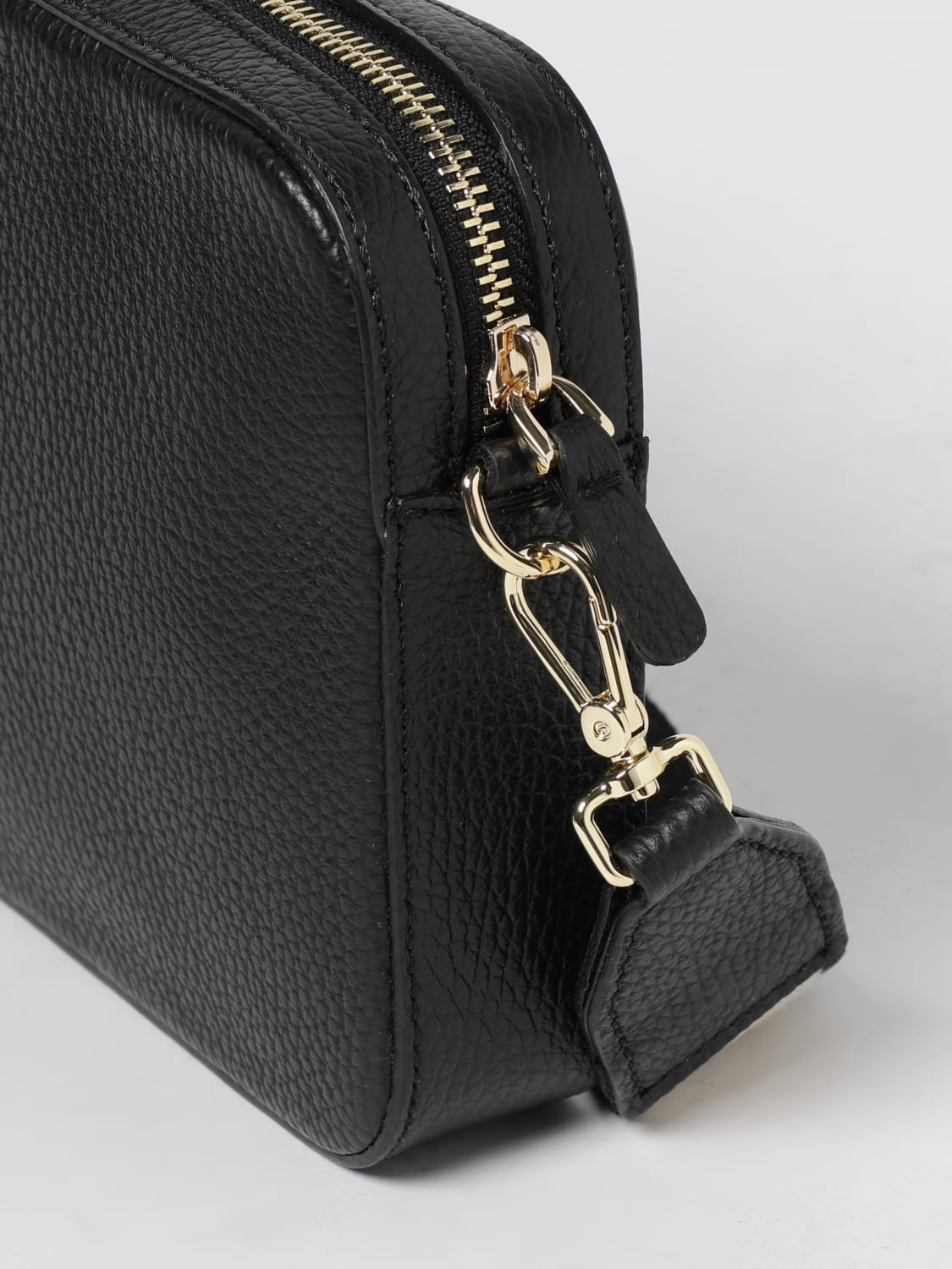 COCCINELLE BORSA A SPALLA: Borsa Tebe Coccinelle in pelle a grana , Nero - Img 3