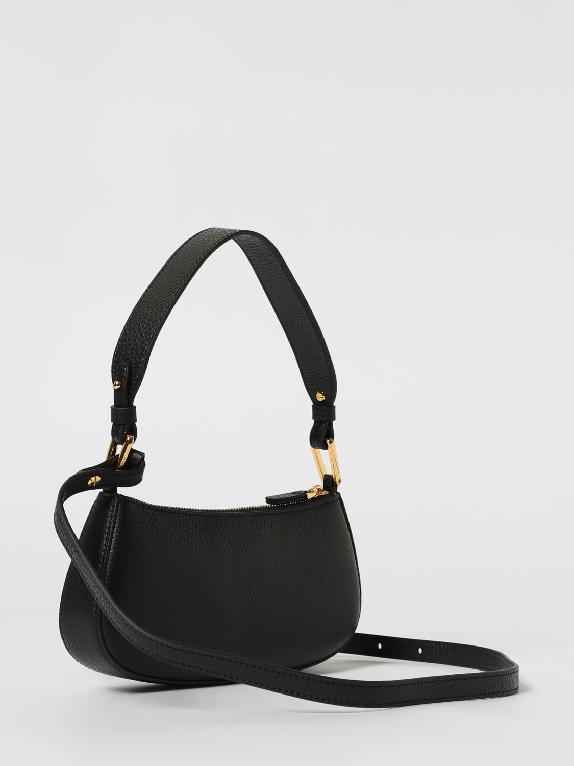 COCCINELLE BORSA A SPALLA: Borsa Merveille Generation Coccinelle in pelle a grana , Nero - Img 2