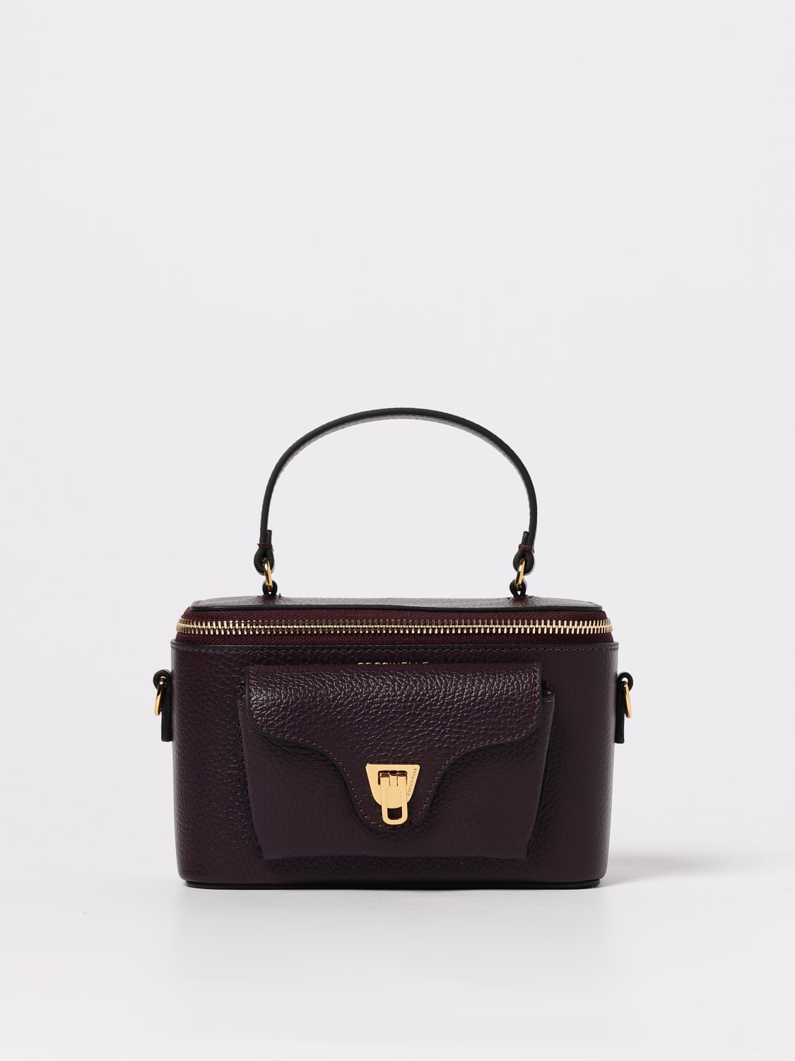 COCCINELLE MINI BAG: Shoulder bag woman Coccinelle, Plum - Img 1