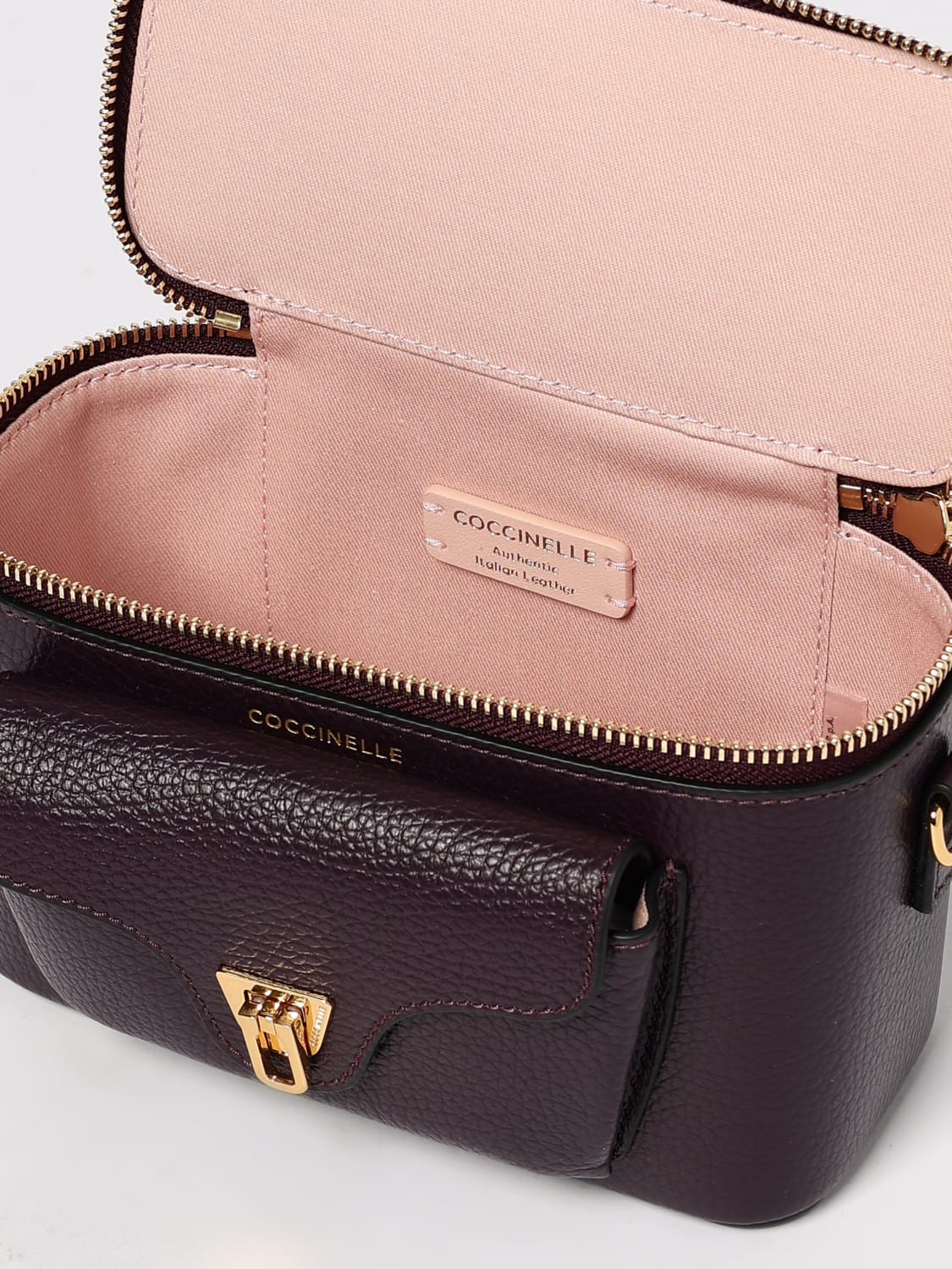 COCCINELLE MINI BAG: Shoulder bag woman Coccinelle, Plum - Img 3