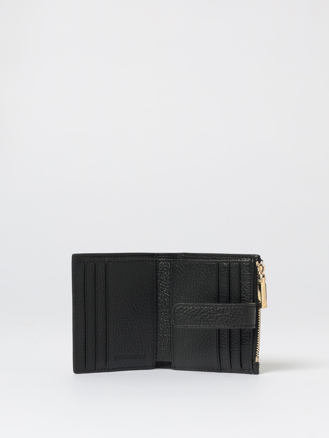 COCCINELLE PORTAFOGLIO: Portafoglio Metallic Soft Coccinelle in pelle a grana , Nero - Img 2