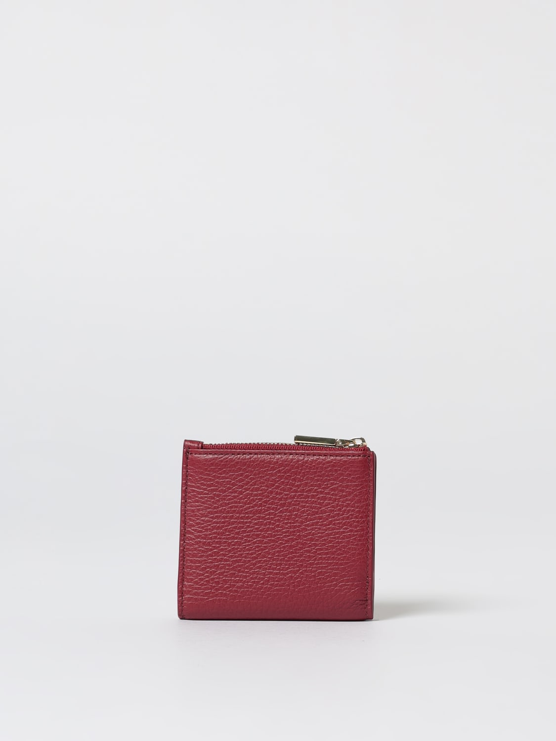 COCCINELLE PORTAFOGLIO: Portafoglio Metallic Soft Coccinelle in pelle a grana , Bordeaux - Img 3