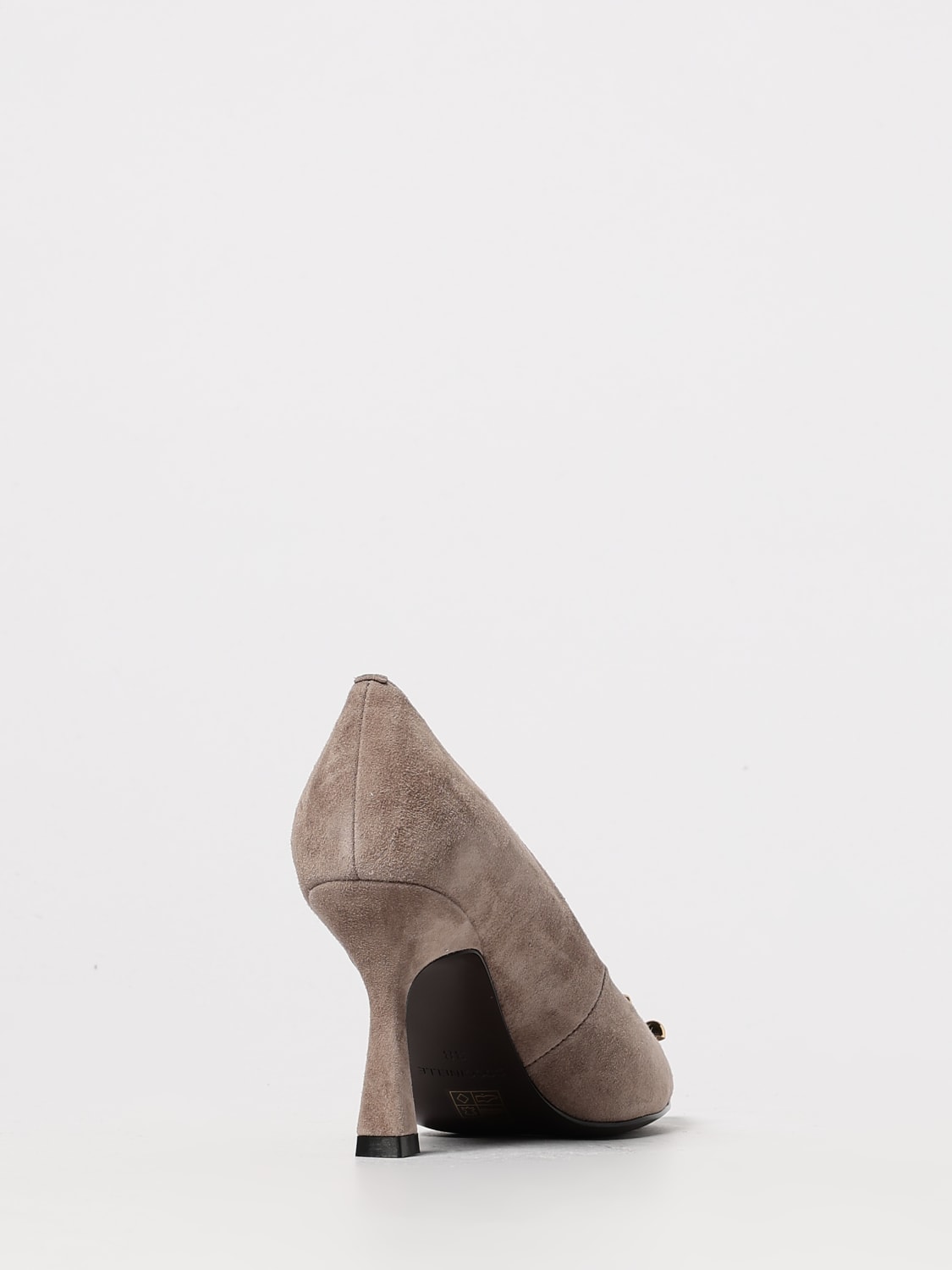 COCCINELLE DÉCOLLETÉ: Décolleté C-Me Coccinelle in camoscio , Tortora - Img 3