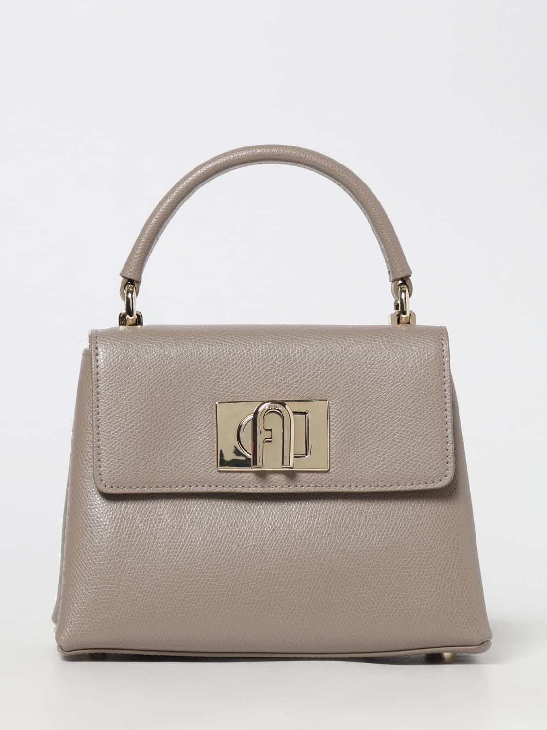 FURLA BORSA MINI: Borsa 1927 Furla in pelle a grana , Grigio - Img 1