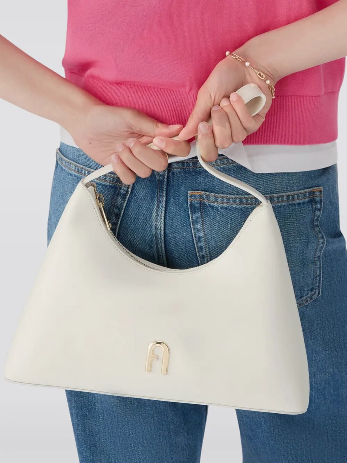 FURLA SHOULDER BAG: Shoulder bag woman Furla, Cream - Img 2
