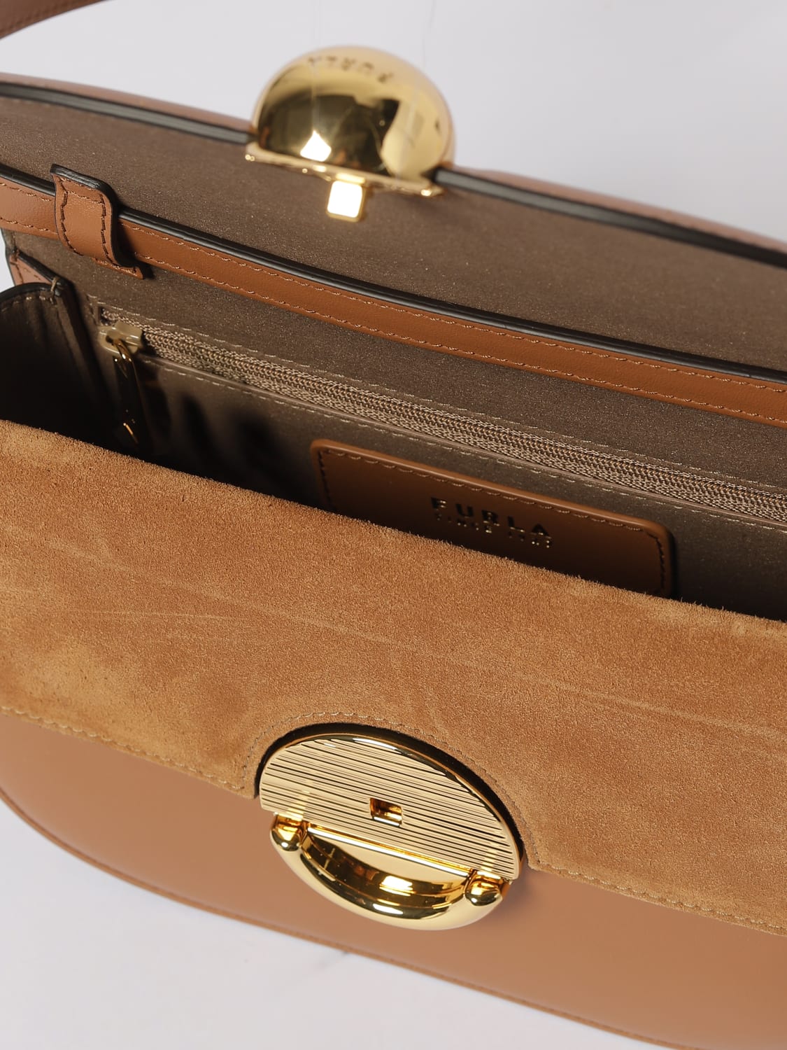 FURLA MINI BAG: Shoulder bag woman Furla, Brown - Img 3