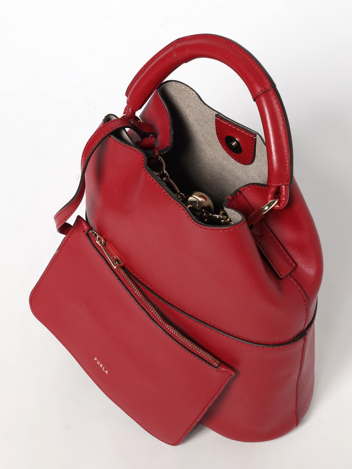 FURLA HANDBAG: Shoulder bag woman Furla, Red - Img 3