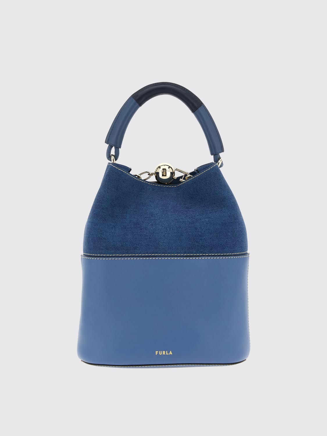 FURLA HANDTASCHE: Schultertasche damen Furla, Blau - Img 1