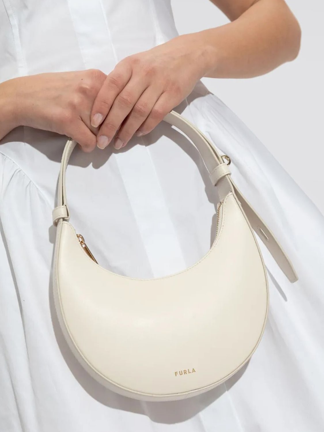 FURLA MINI BAG: Shoulder bag woman Furla, Cream - Img 2
