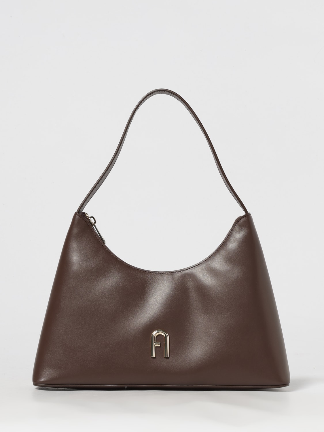 FURLA SCHULTERTASCHE: Schultertasche damen Furla, Kaffee Braun - Img 1