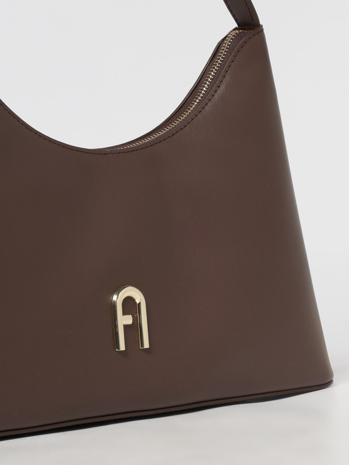 FURLA SCHULTERTASCHE: Schultertasche damen Furla, Kaffee Braun - Img 3