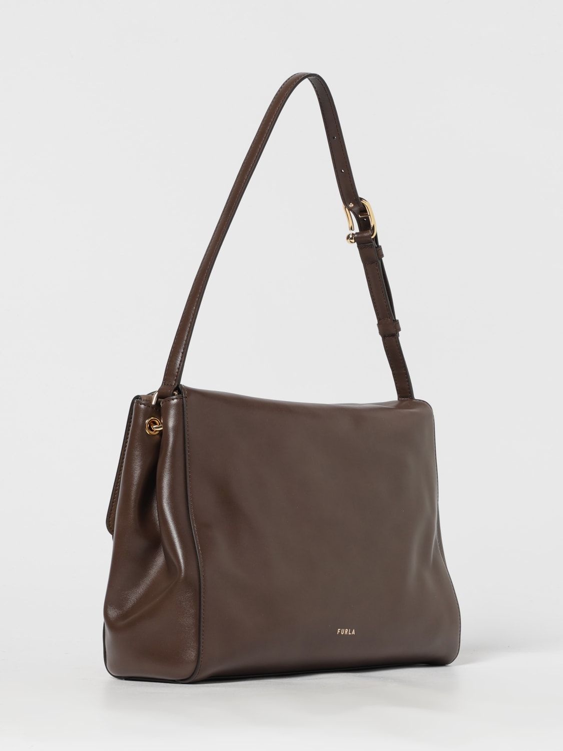 FURLA SCHULTERTASCHE: Schultertasche damen Furla, Kaffee Braun - Img 2