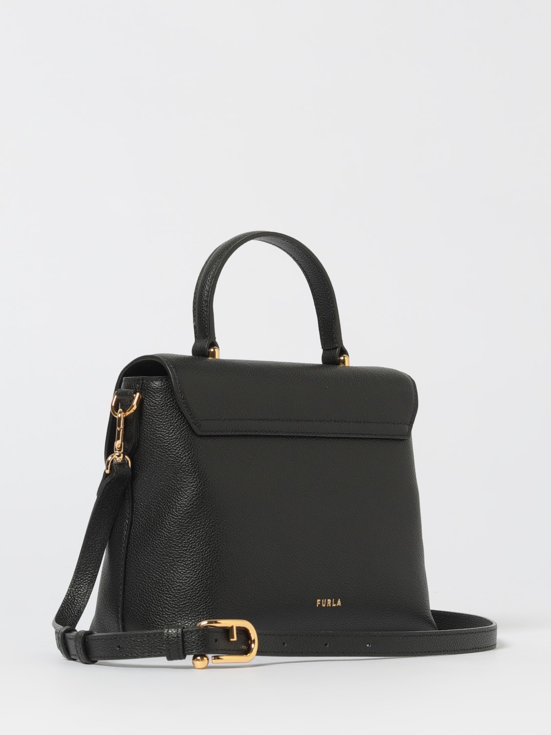 FURLA BORSA MINI: Borsa Moonlight Furla in pelle a grana , Nero - Img 2
