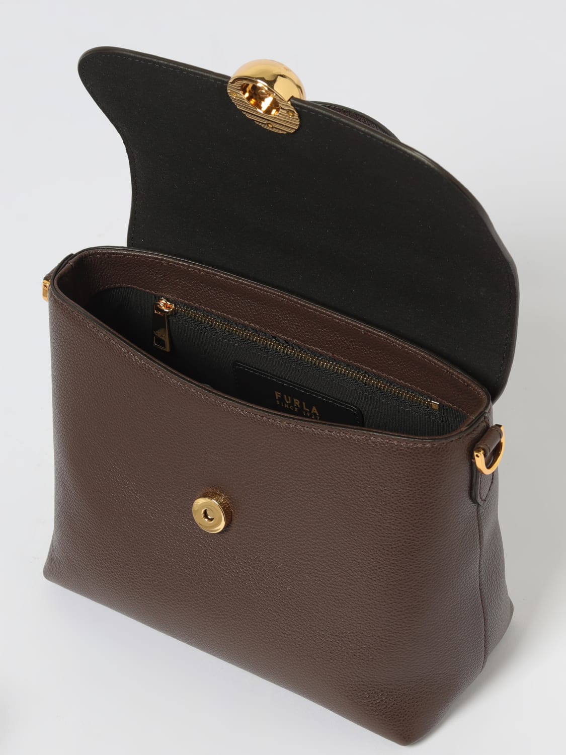 FURLA MINI BAG: Shoulder bag woman Furla, Brown - Img 3