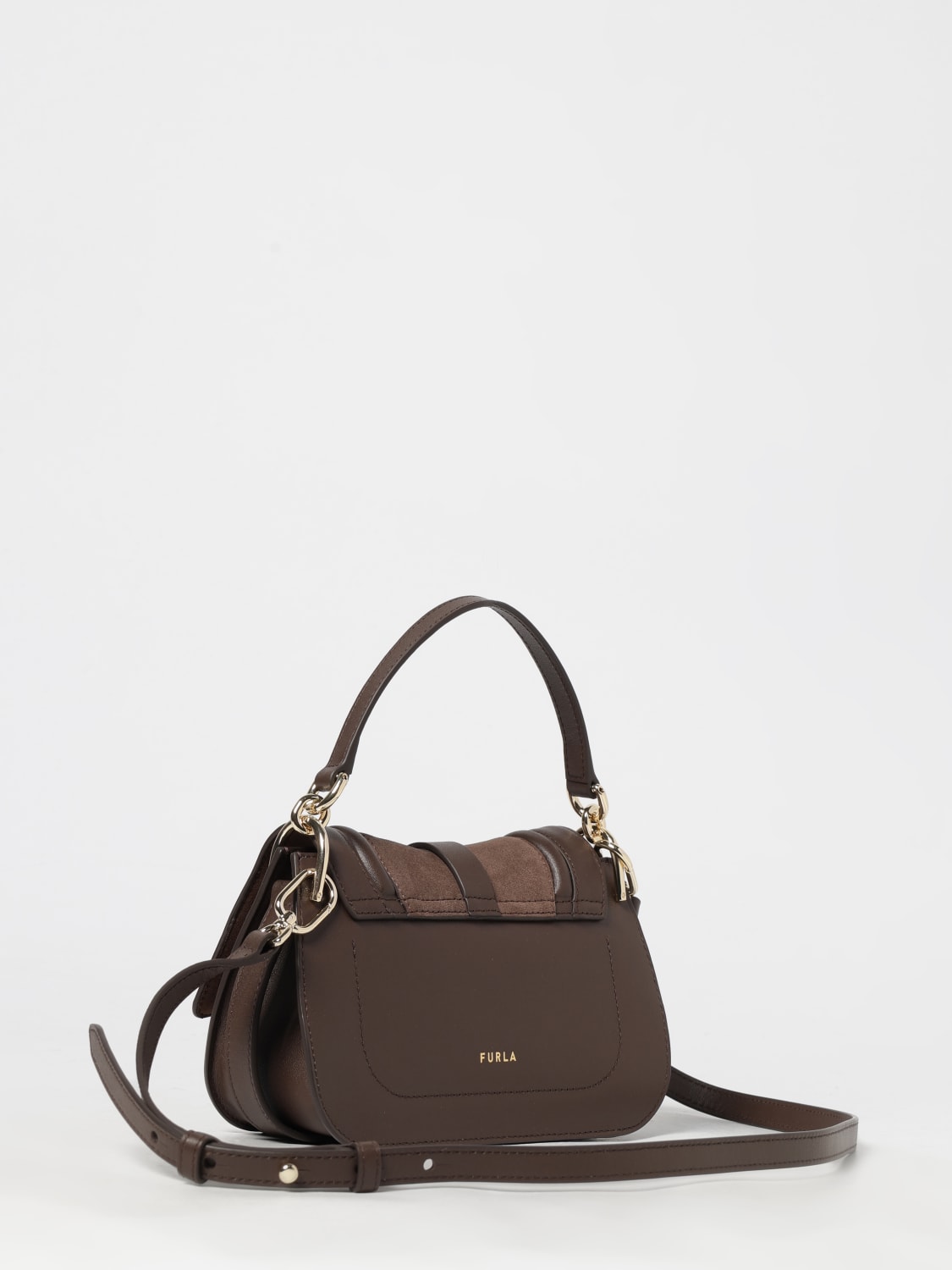 FURLA MINITASCHE: Schultertasche damen Furla, Kaffee Braun - Img 2