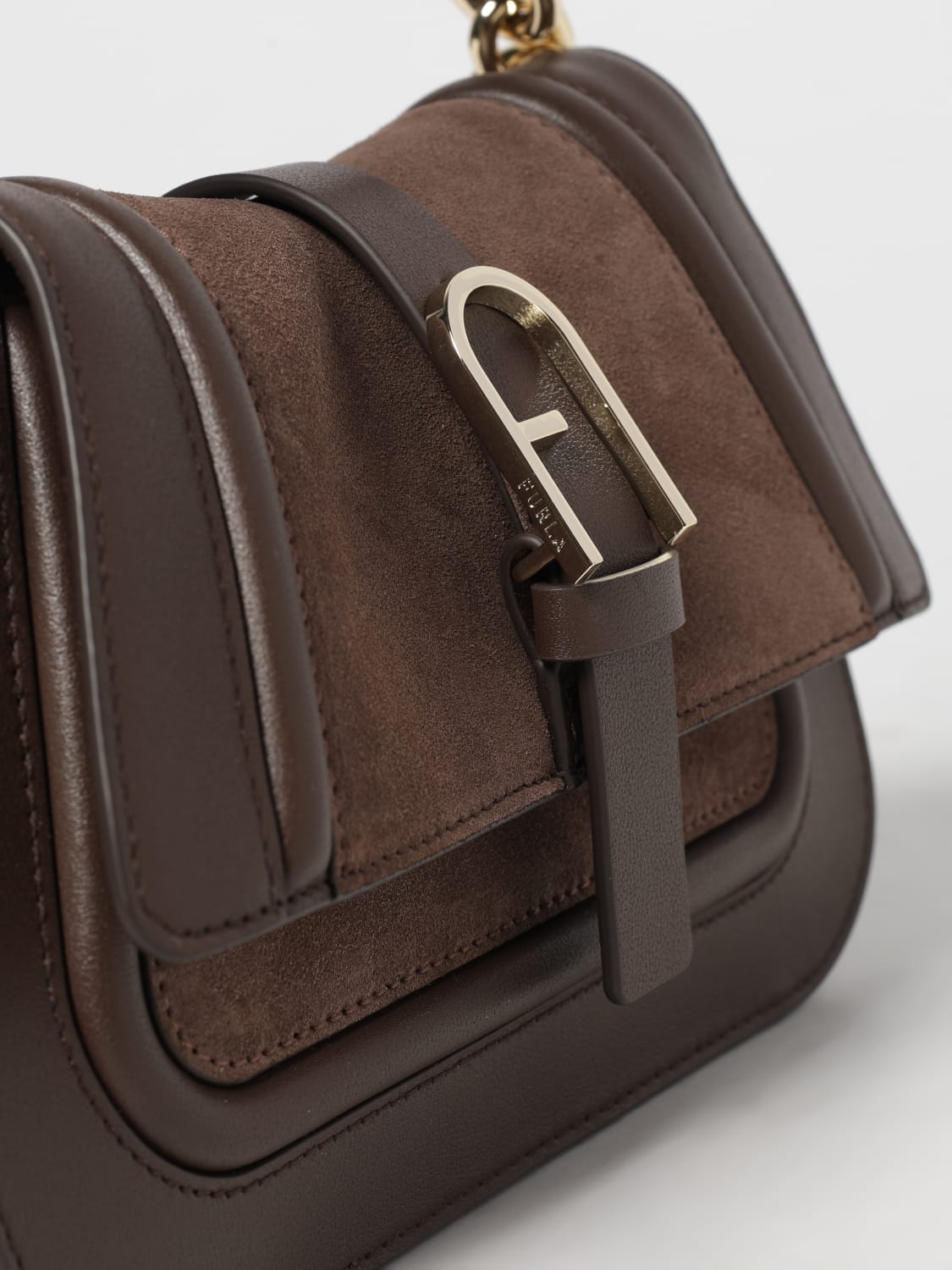 FURLA MINITASCHE: Schultertasche damen Furla, Kaffee Braun - Img 3