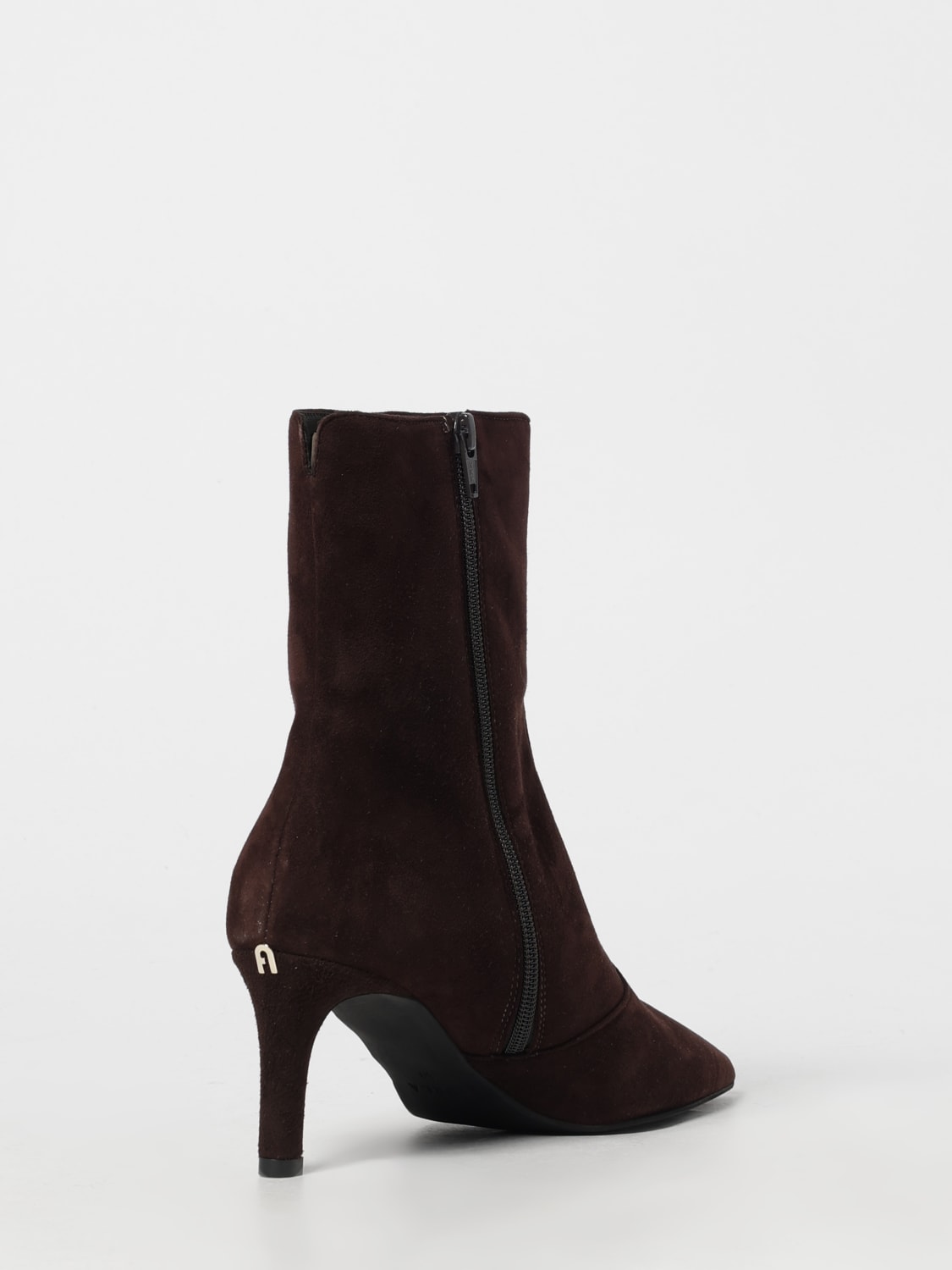 FURLA STIVALI: Stivaletto Essential Furla in camoscio , Moro - Img 3