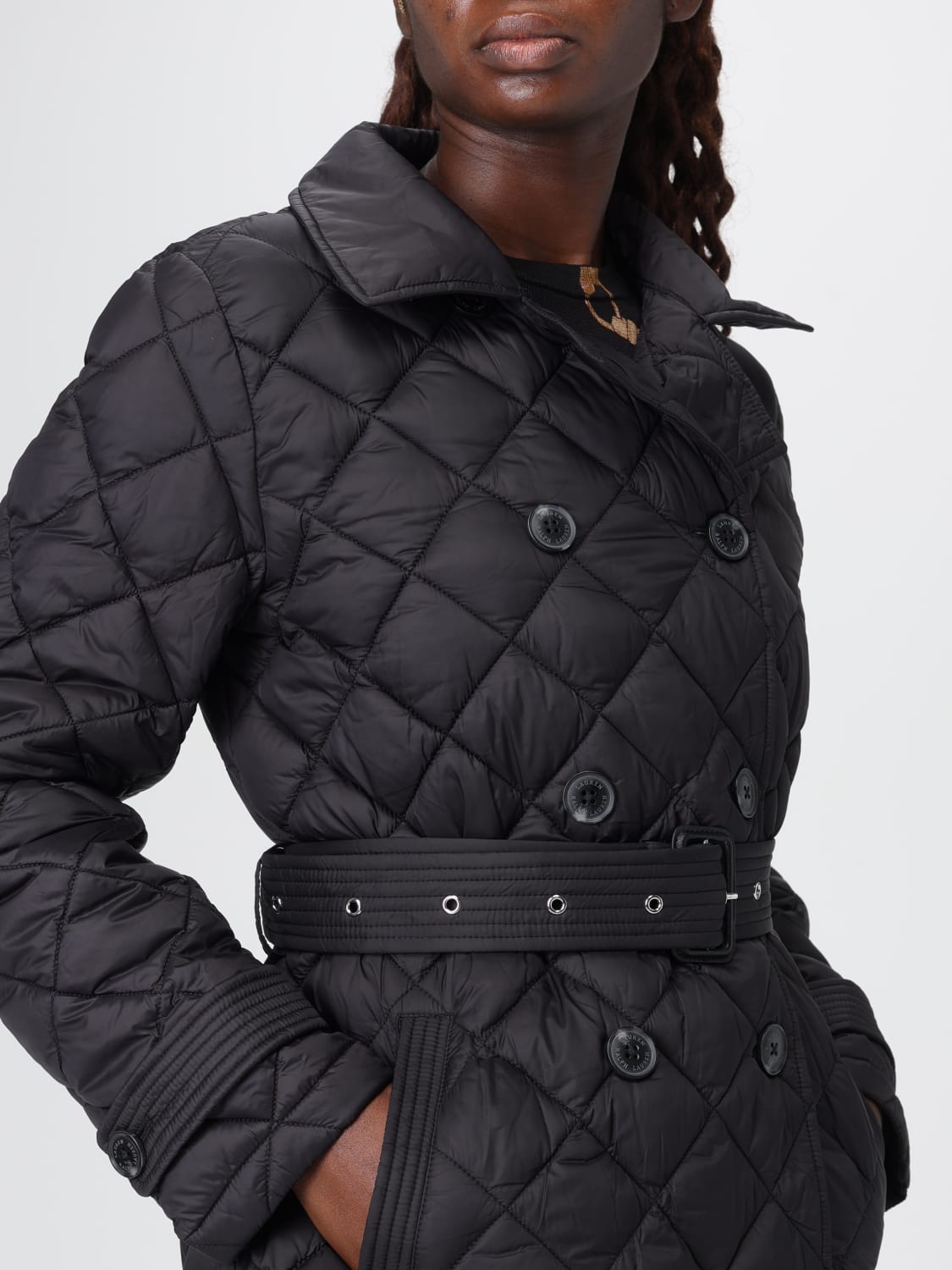 LAUREN RALPH LAUREN GIACCA: Piumino doppiopetto Lauren Ralph Lauren in nylon trapuntato , Nero - Img 4
