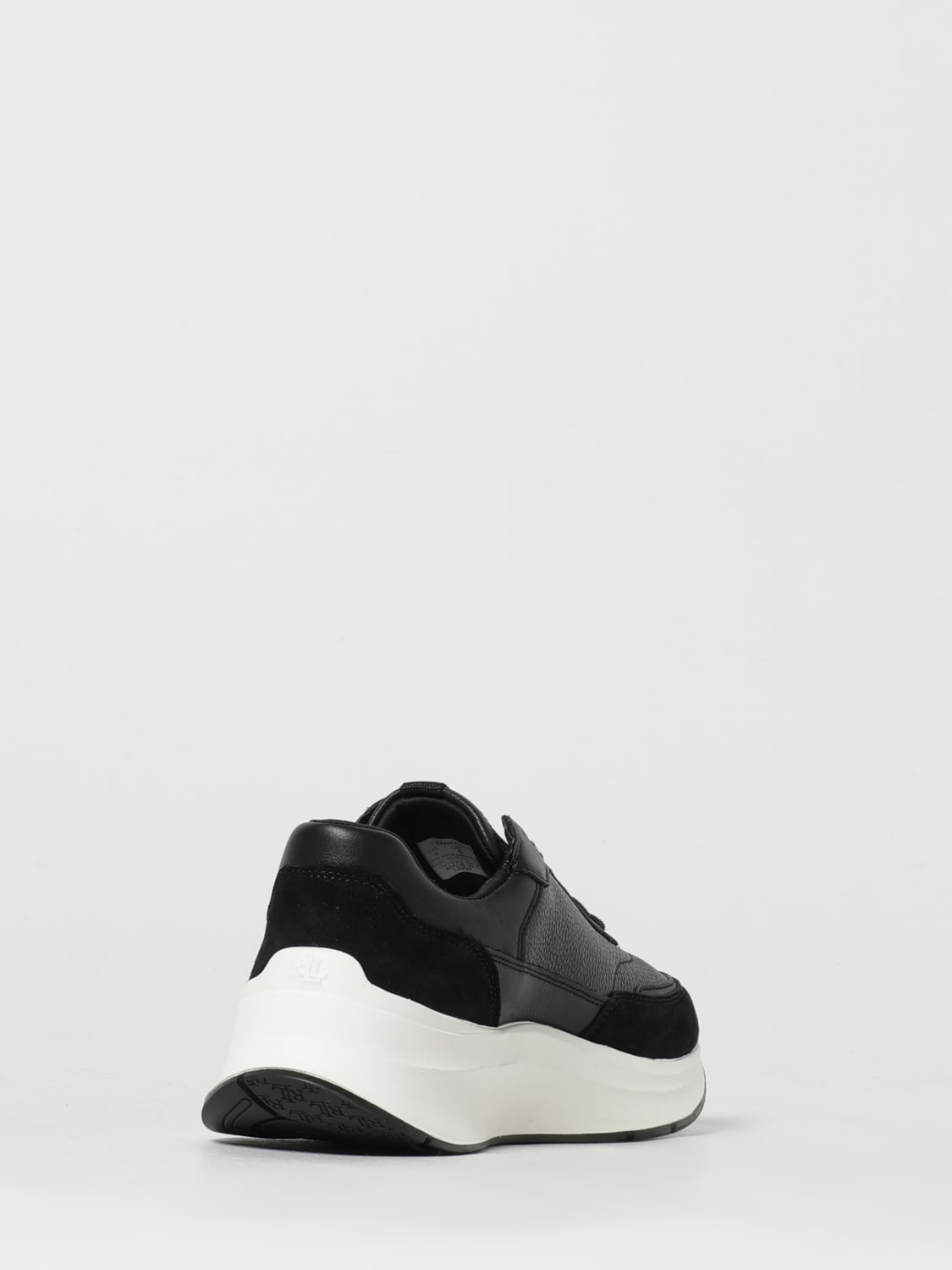 LAUREN RALPH LAUREN SNEAKERS: Sneakers Franky Lauren Ralph Lauren in pelle , Nero - Img 3