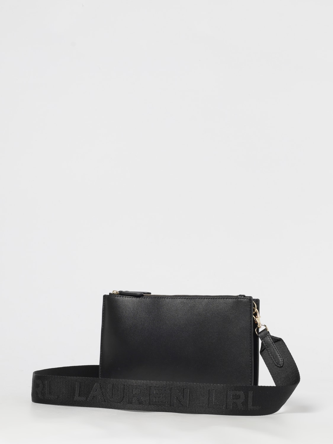 LAUREN RALPH LAUREN BORSA A TRACOLLA: Borsa Landyn Medium Lauren Ralph Lauren in pelle, Nero - Img 3