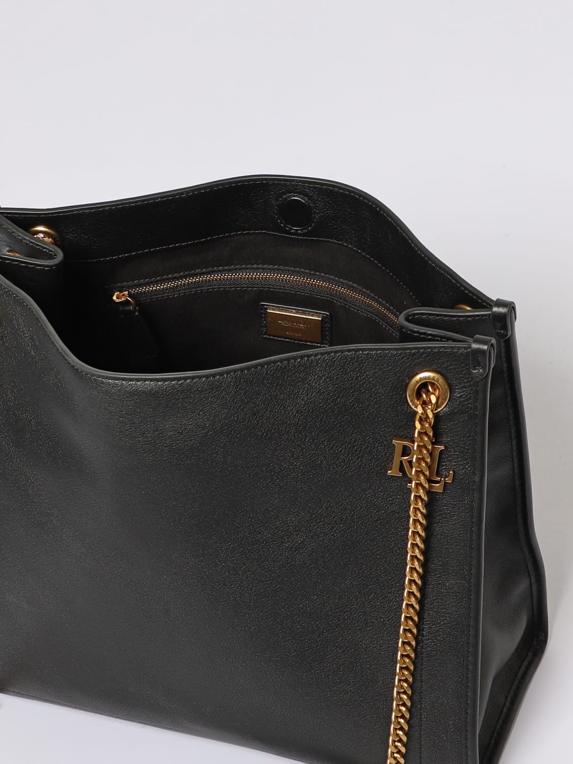 LAUREN RALPH LAUREN SCHULTERTASCHE: Schultertasche damen Lauren Ralph Lauren, Schwarz - Img 3