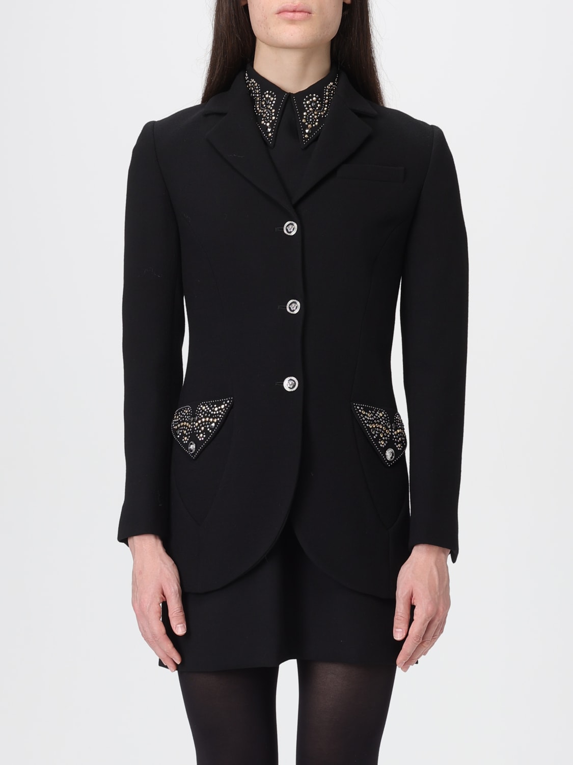 VERSACE VESTE: Blazer femme Versace, Noir - Img 1