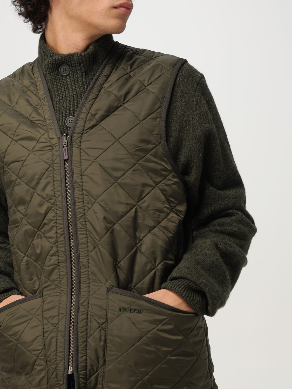 BARBOUR 西装马甲: 外套 男士 Barbour, 橄榄绿 - Img 4