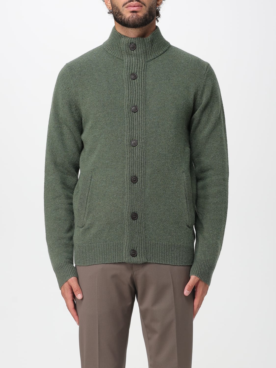 BARBOUR SWEATER: Sweater men Barbour, Olive - Img 1