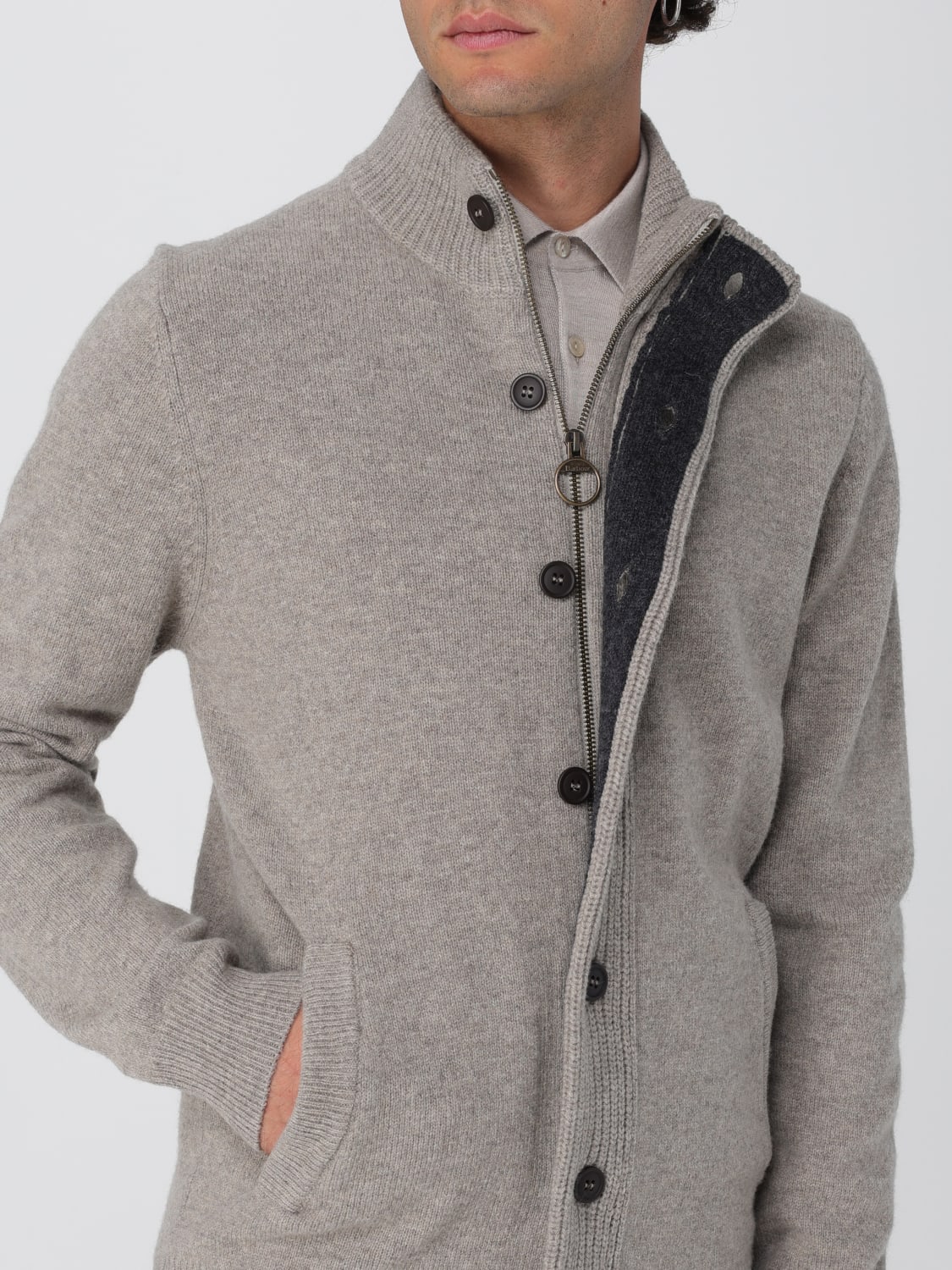 BARBOUR SWEATER: Sweater men Barbour, Dove Grey - Img 4