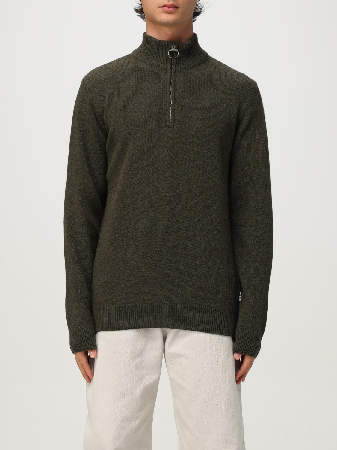 BARBOUR SWEATER: Sweater men Barbour, Olive - Img 1