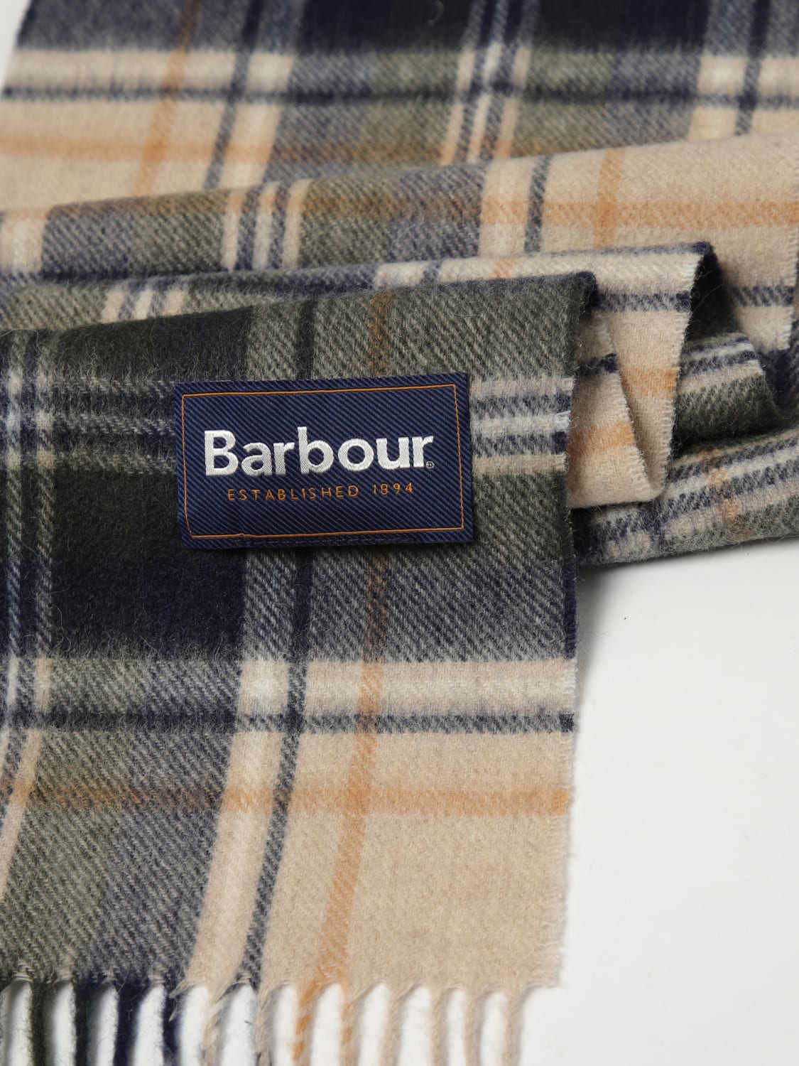 BARBOUR SCIARPA: Sciarpa Barbour in lana tartan , Sabbia - Img 3
