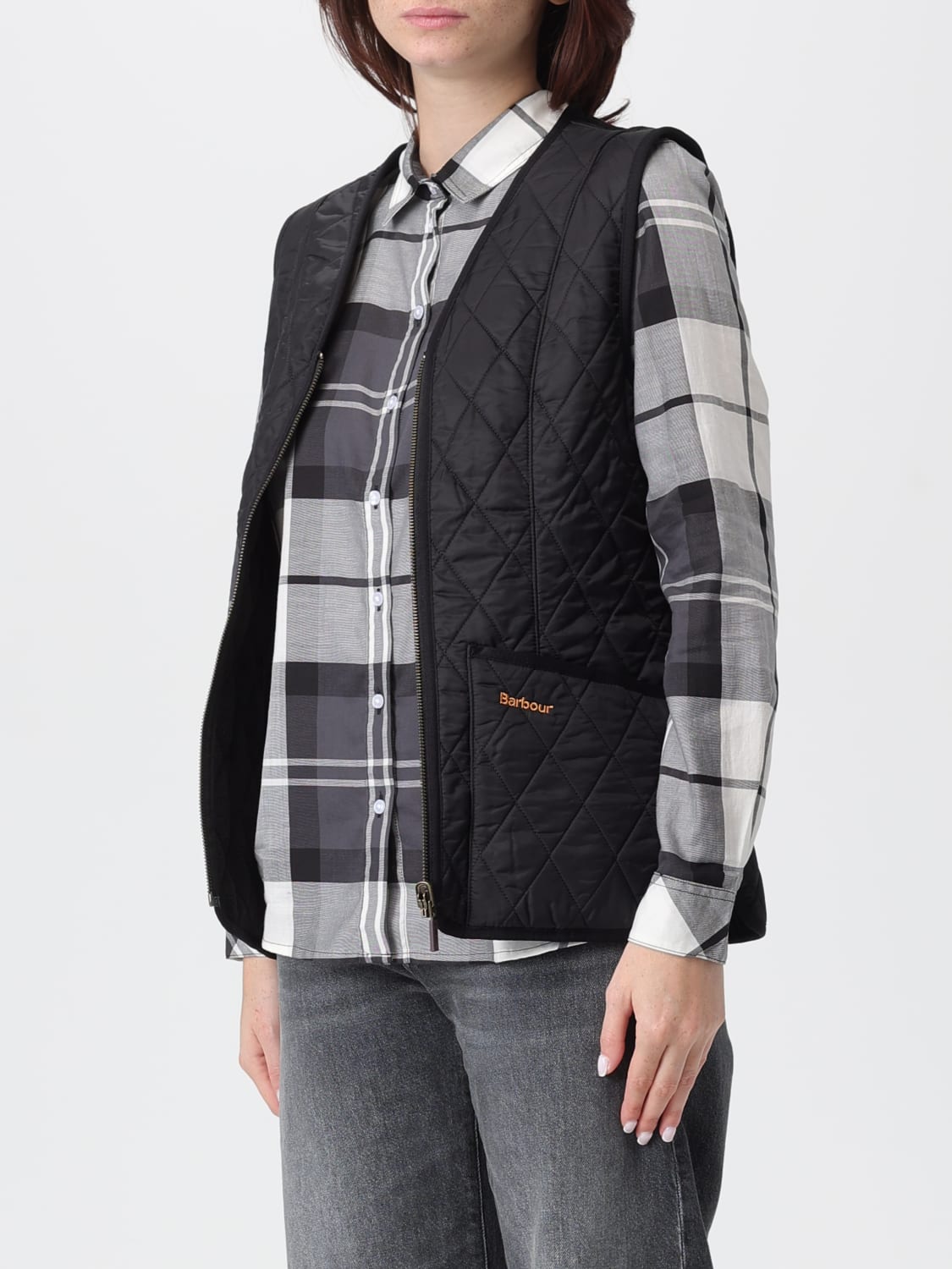 BARBOUR ЖИЛЕТ: Куртка Женское Barbour, Черный - Img 3