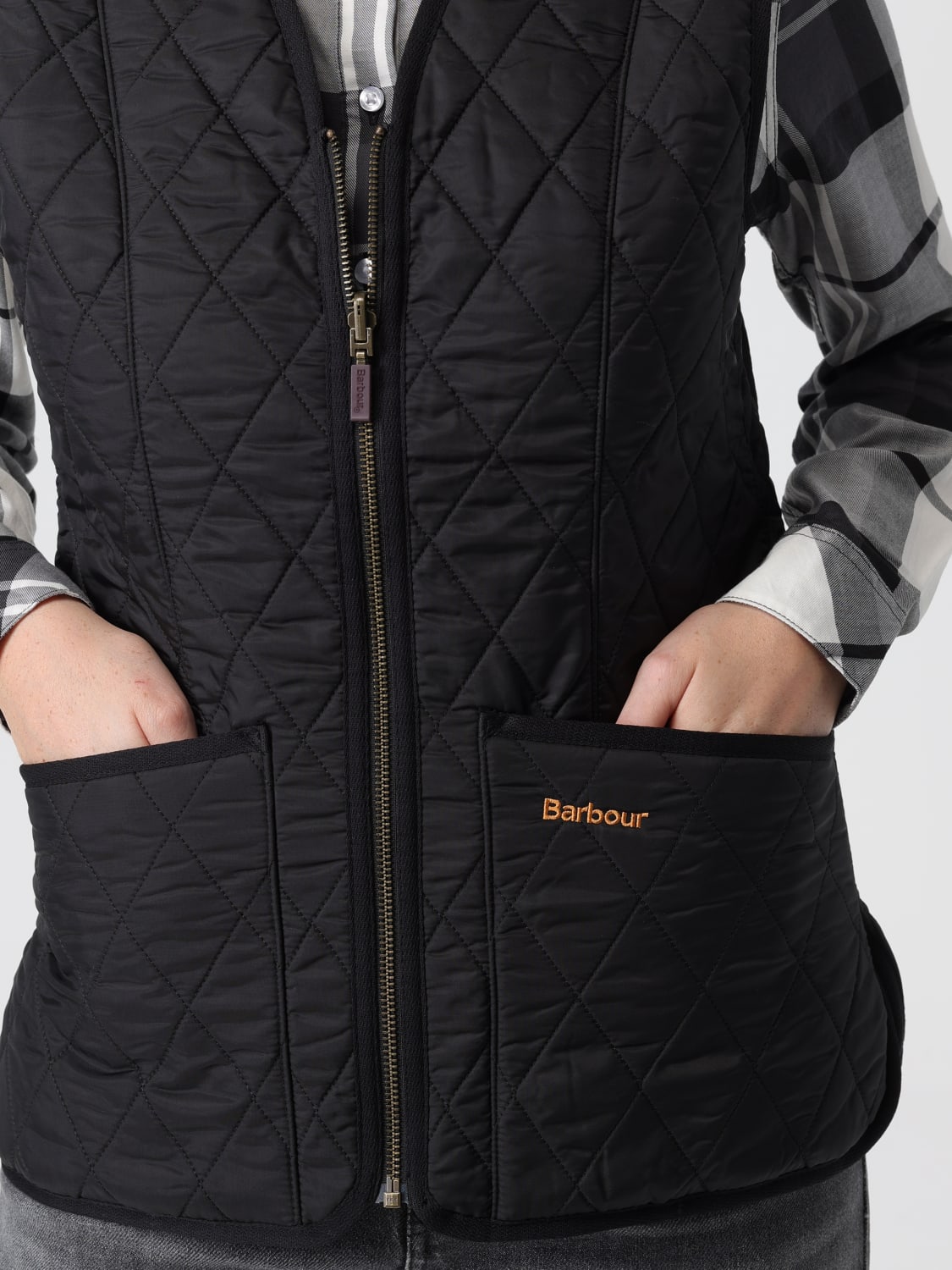 BARBOUR ЖИЛЕТ: Куртка Женское Barbour, Черный - Img 4