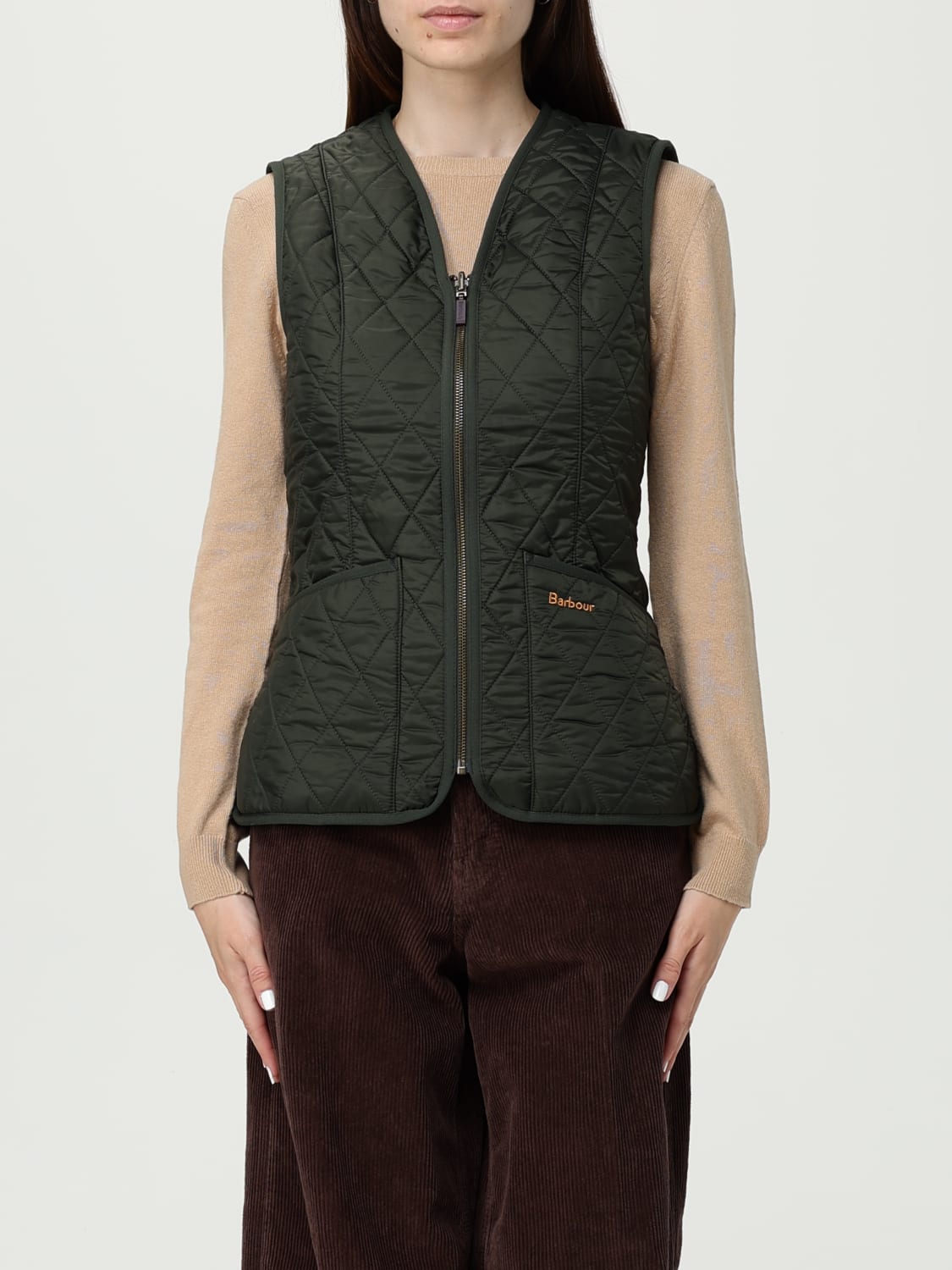 BARBOUR WAISTCOAT: Jacket woman Barbour, Military - Img 1