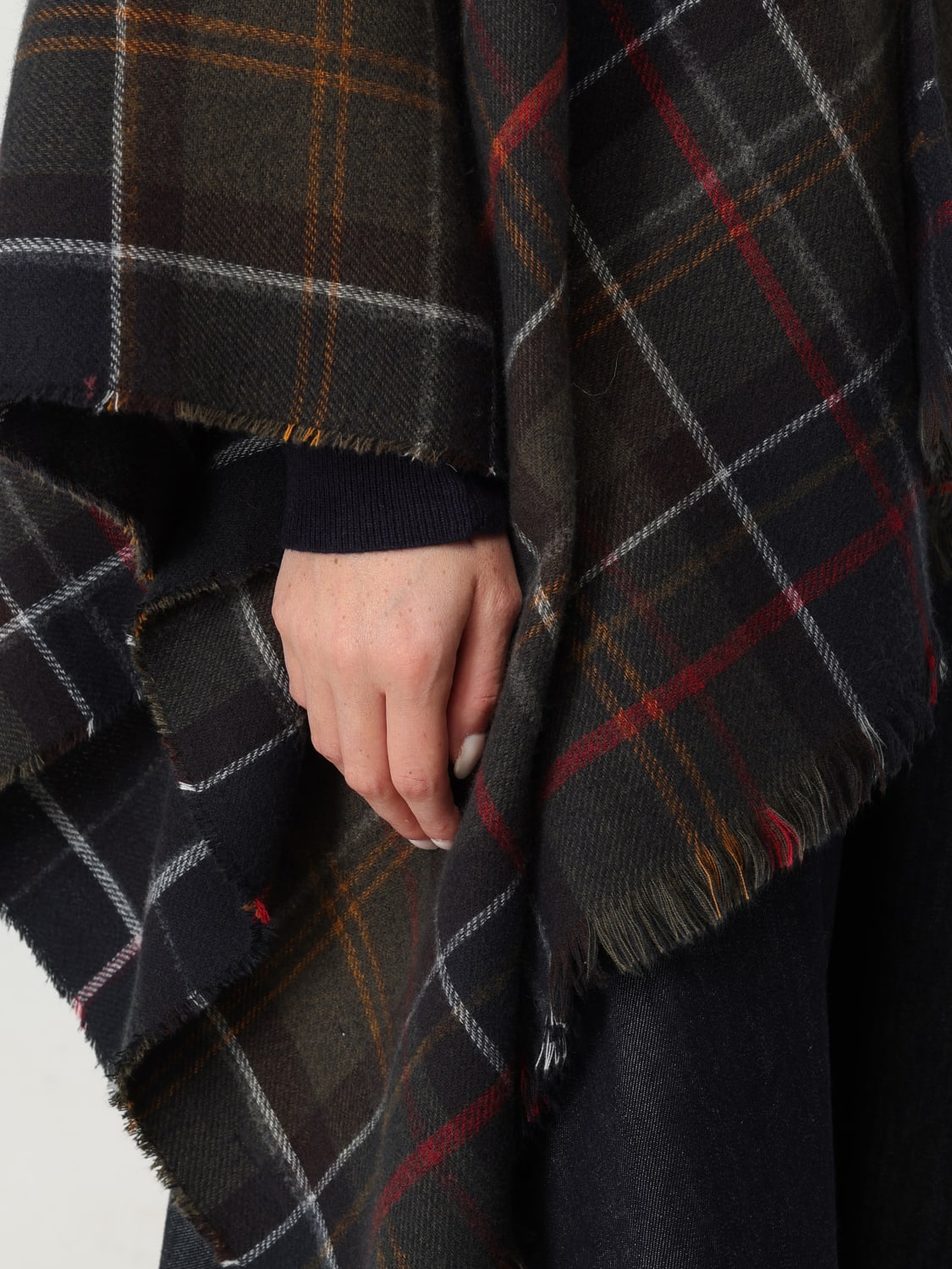 BARBOUR SCARF: Cloak woman Barbour, Green - Img 3