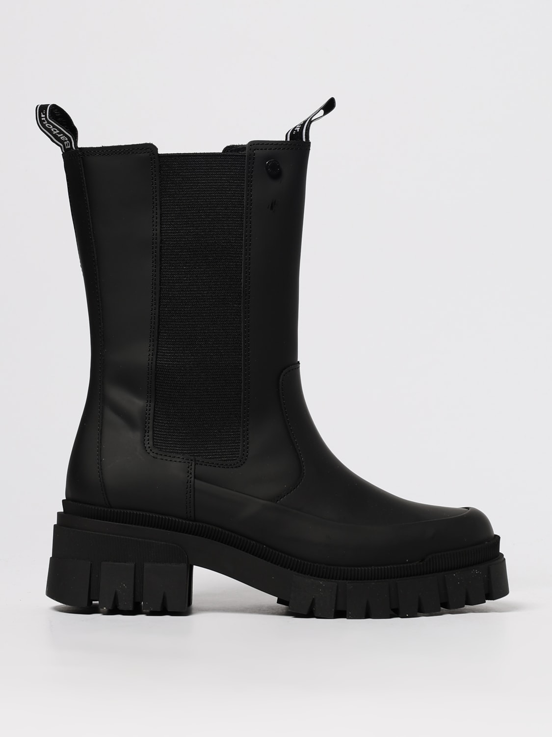 BARBOUR STIVALI: Stivaletto Sidneg Barbour in pelle gommata , Nero - Img 1