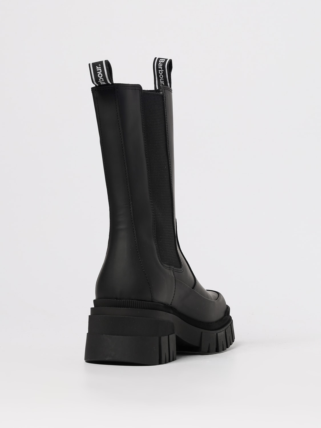 BARBOUR STIVALI: Stivaletto Sidneg Barbour in pelle gommata , Nero - Img 3