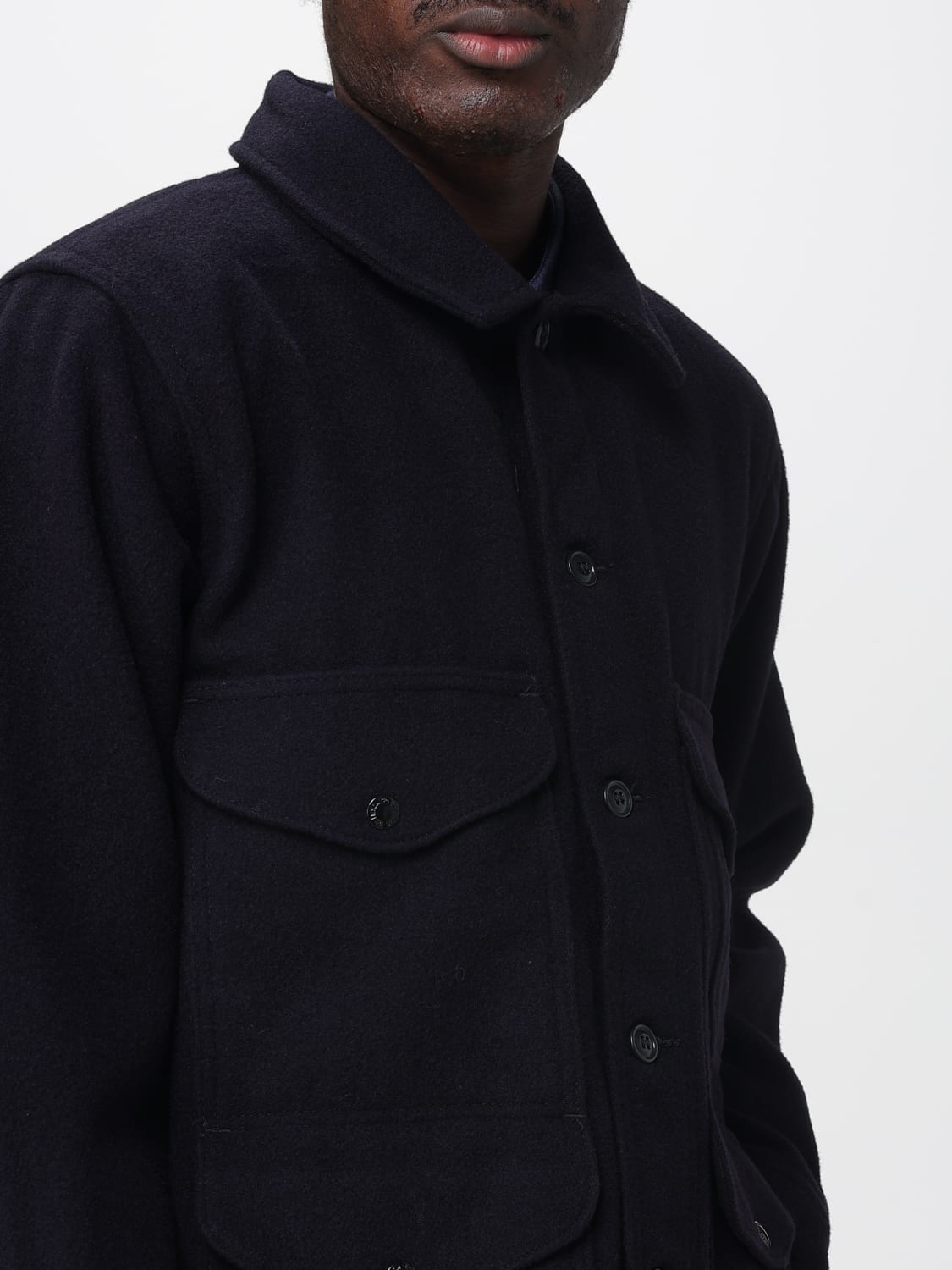 FILSON GIACCA: Giacca camicia di lana tartan Filson, Blue Navy - Img 4