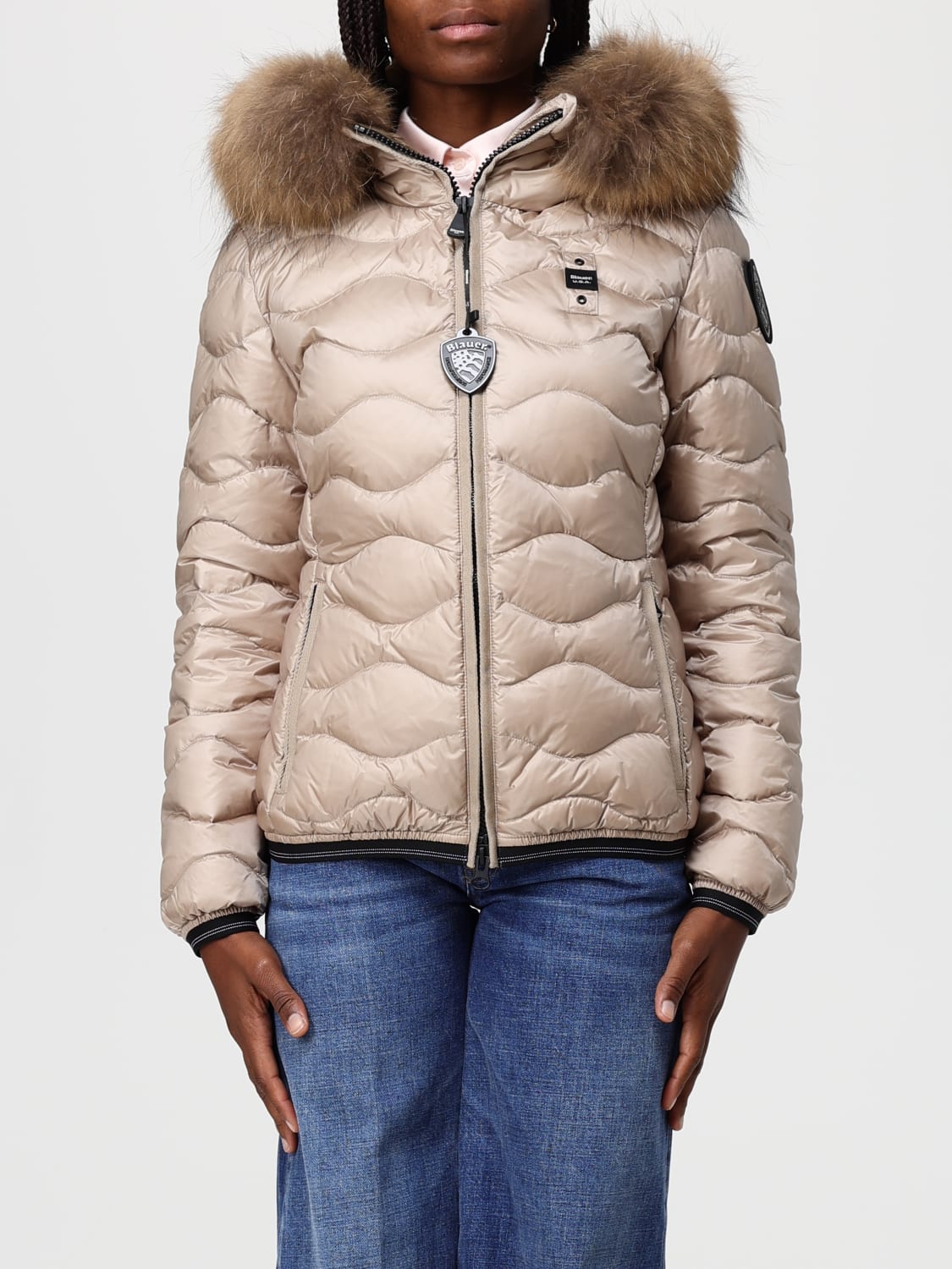 BLAUER VESTE: Veste femme Blauer, Beige - Img 1