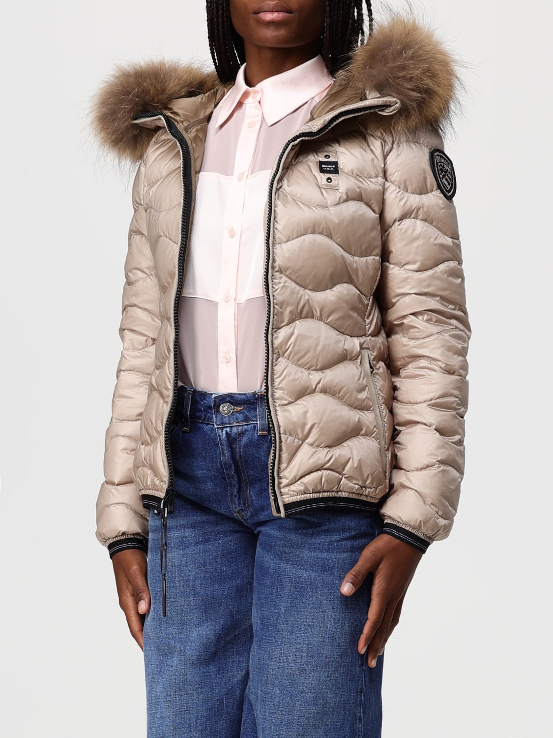 BLAUER VESTE: Veste femme Blauer, Beige - Img 3