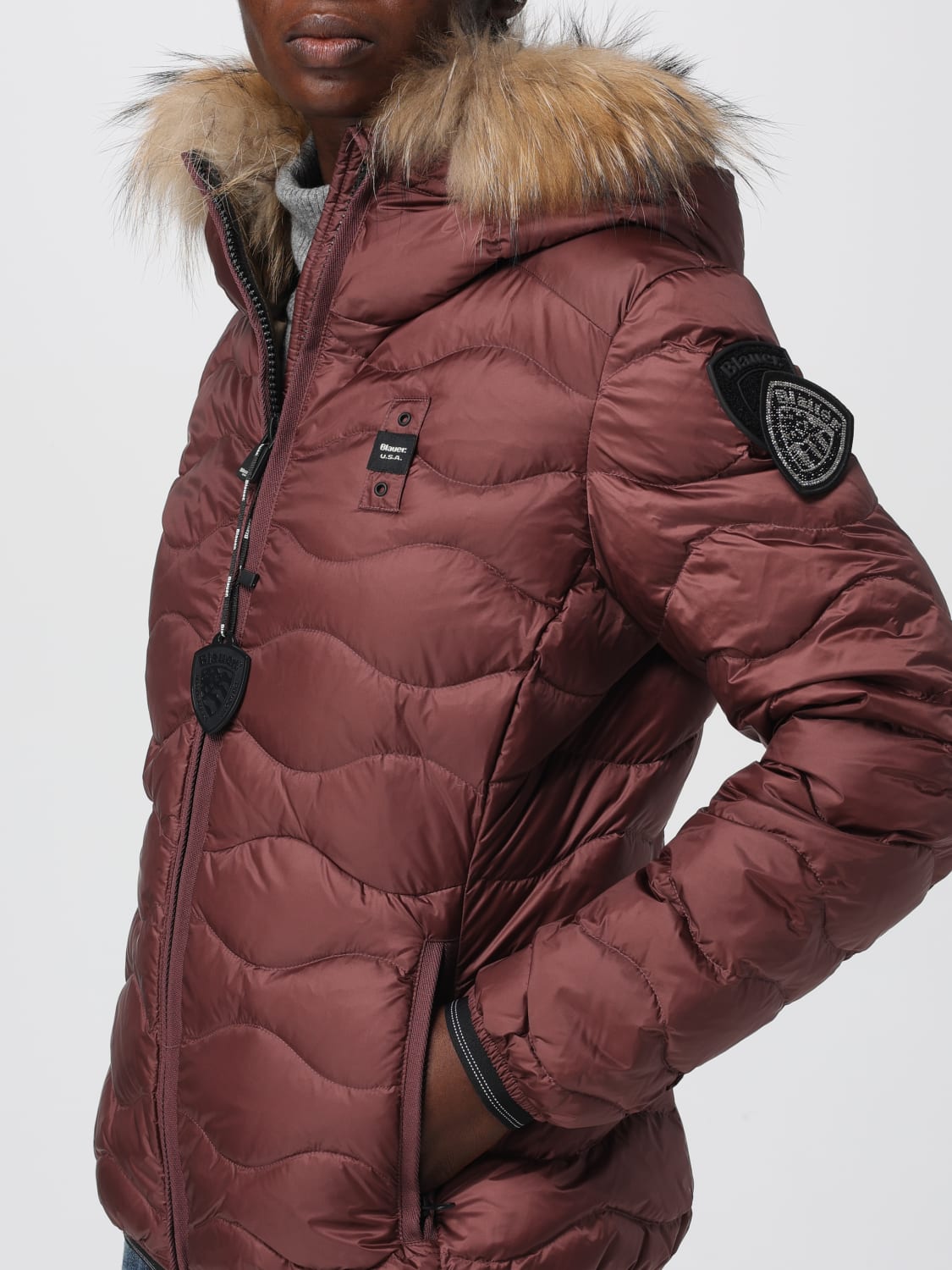 BLAUER JACKET: Jacket woman Blauer, Burgundy - Img 4