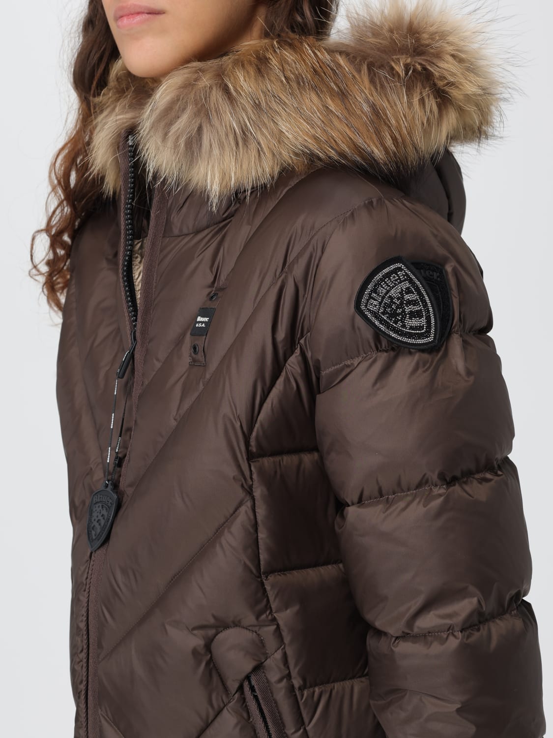 BLAUER JACKET: Jacket woman Blauer, Brown - Img 4