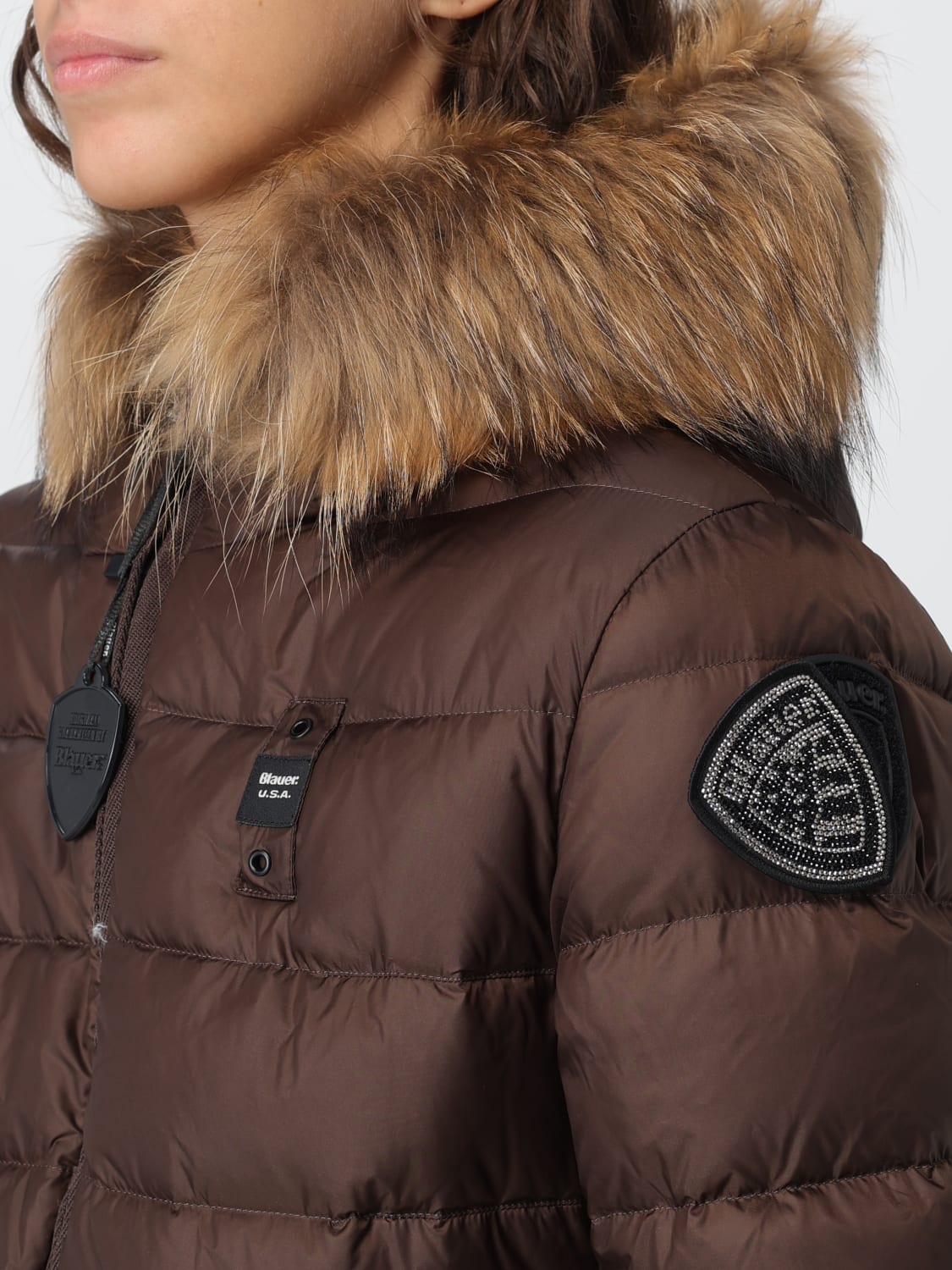 BLAUER 外套: 外套 女士 Blauer, 棕色 - Img 4