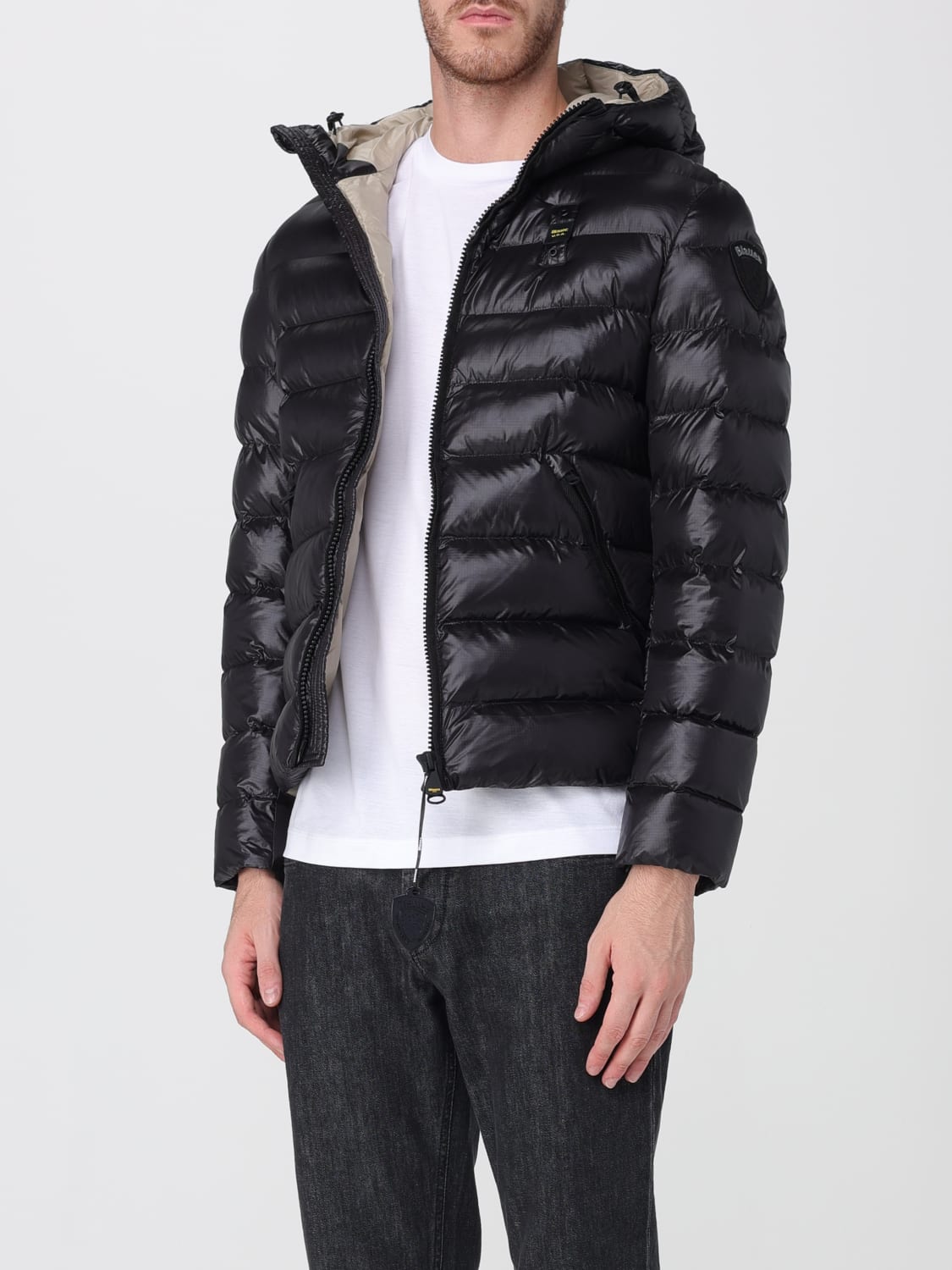 BLAUER GIACCA: Piumino Blauer in nylon trapuntato, Nero - Img 3