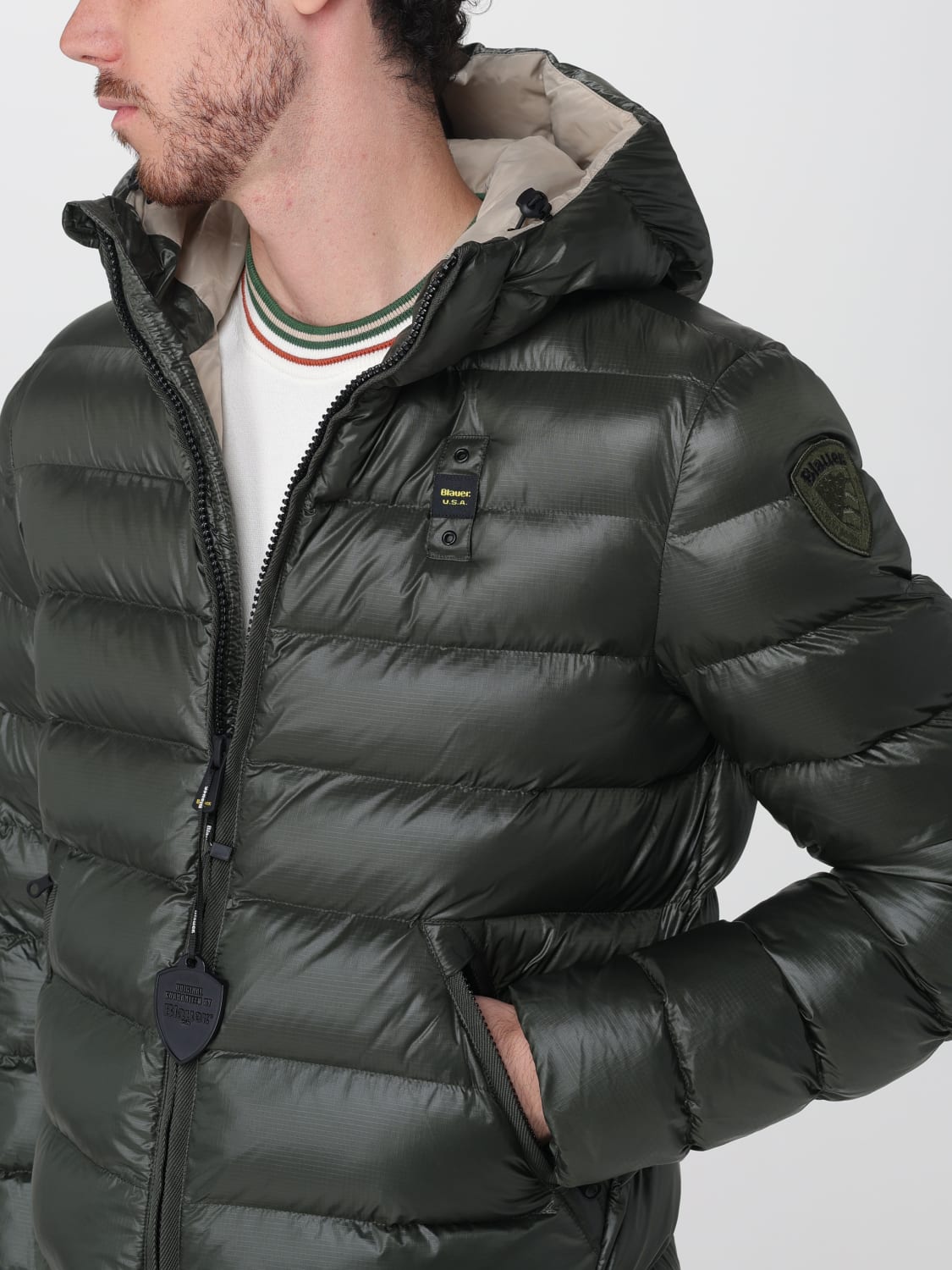 BLAUER JACKET: Jacket men Blauer, Green - Img 4