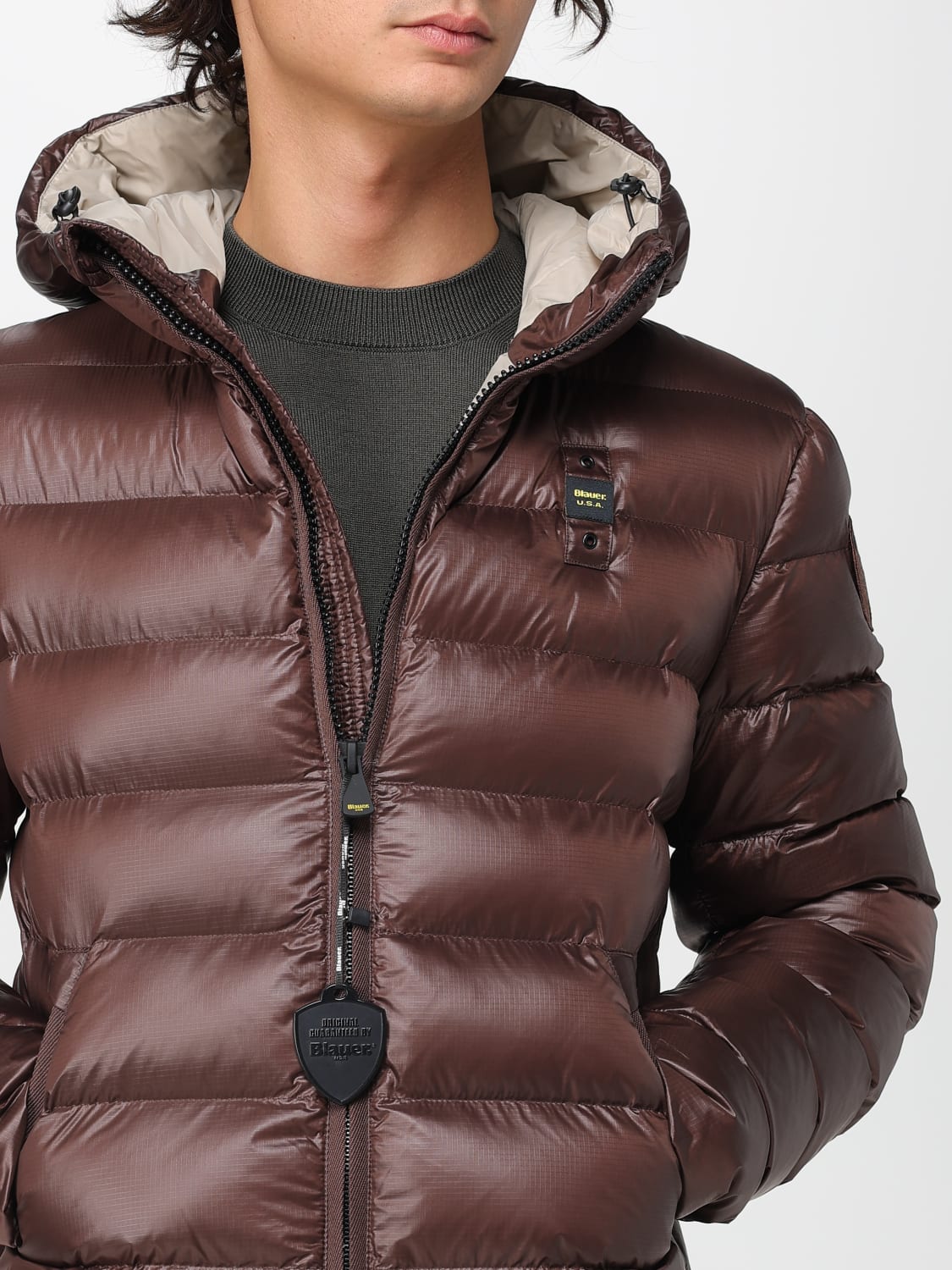 BLAUER JACKET: Jacket men Blauer, Brown - Img 4