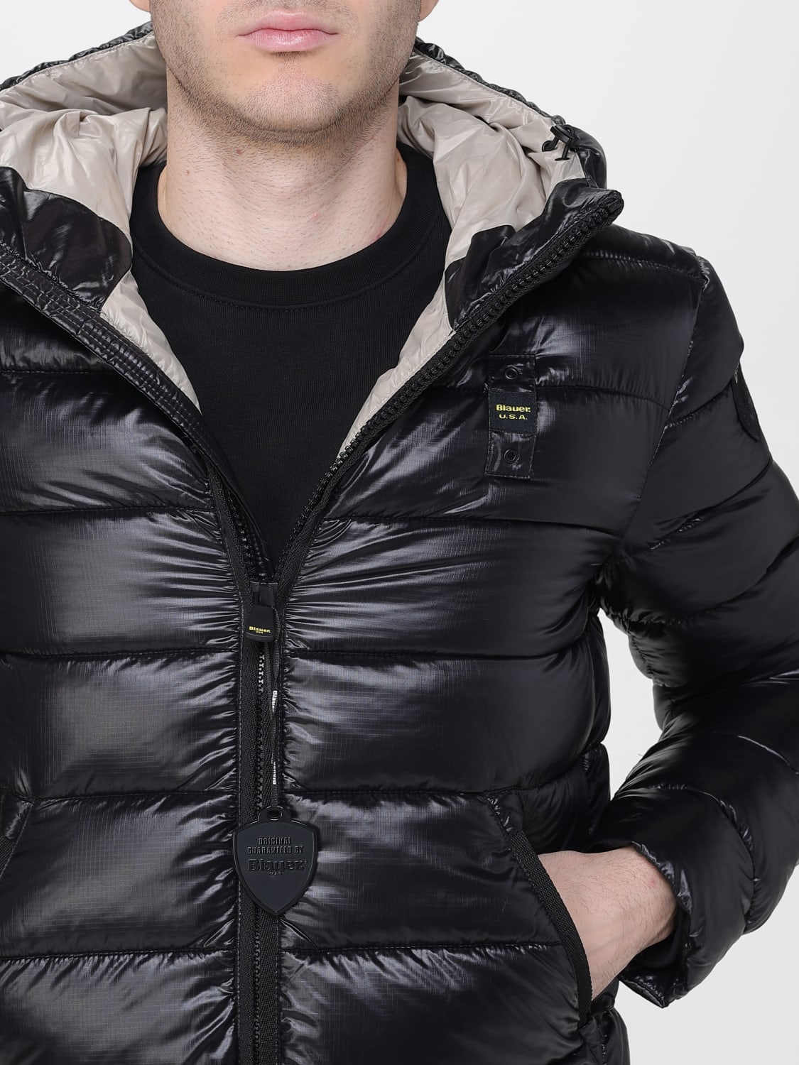 BLAUER JACKET: Jacket men Blauer, Black - Img 4