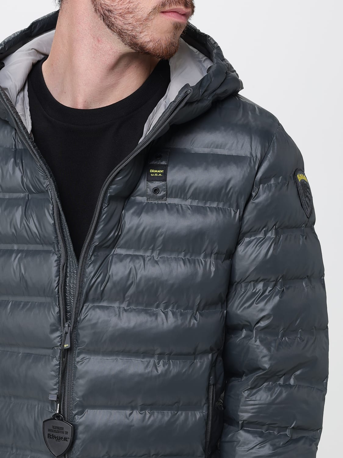 BLAUER JACKET: Jacket men Blauer, Grey - Img 4